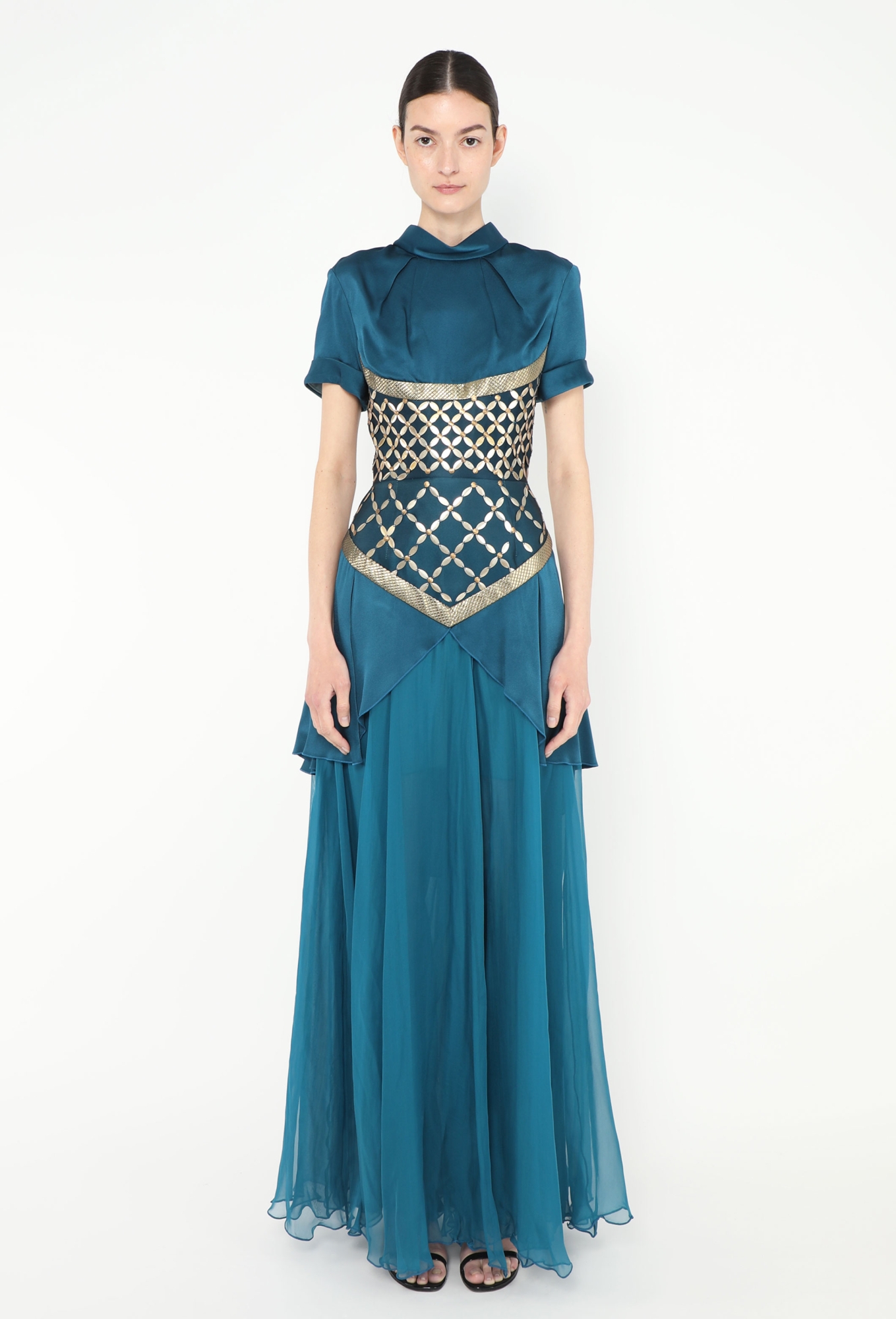rodarte blue dress Silk Satin Short Sleeve | Blue | Size 4 Rodarte Daisy Silk Slip Dress
