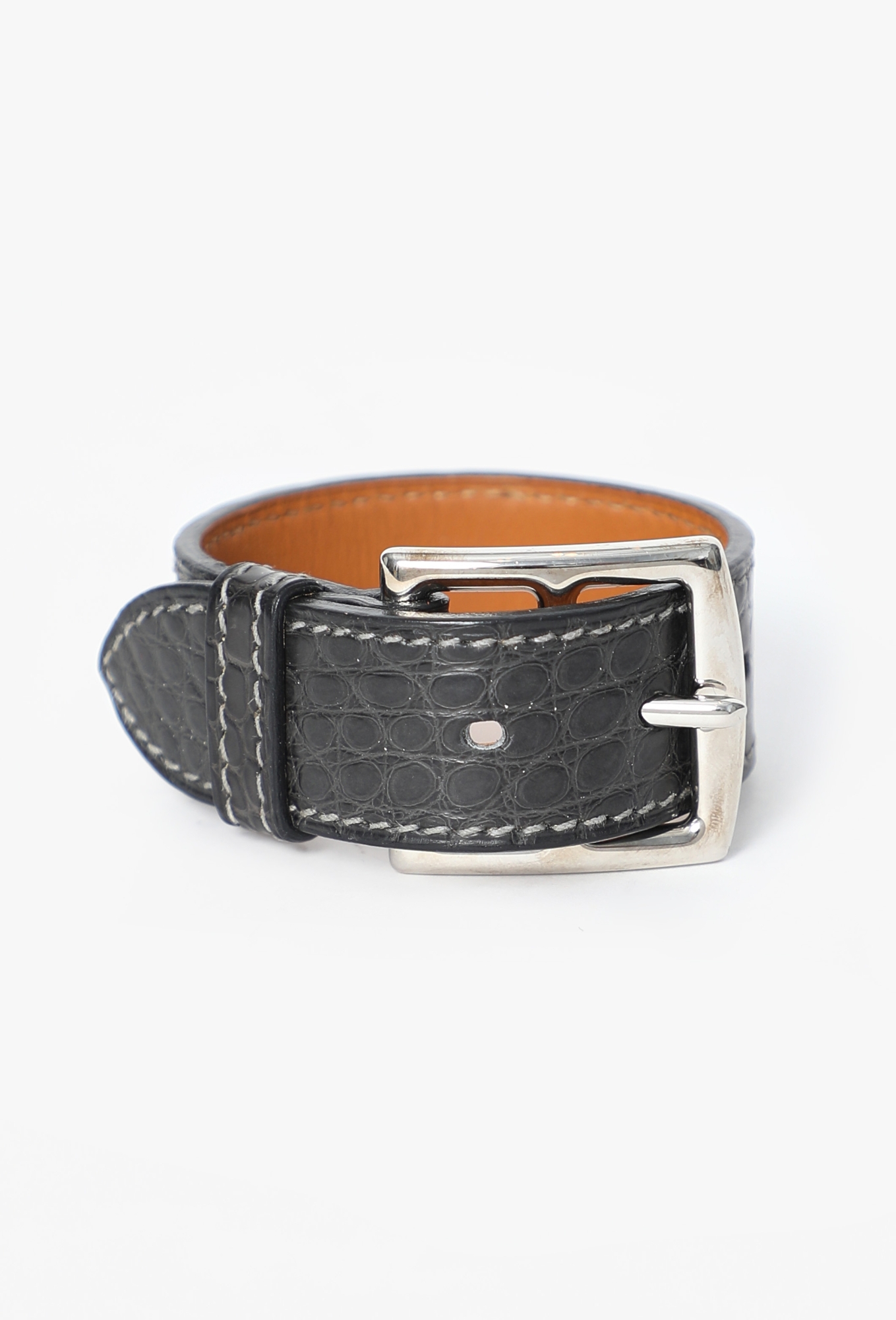 Alligator Etrivière Leather Bracelet, 2007 - Hermès | ReSee