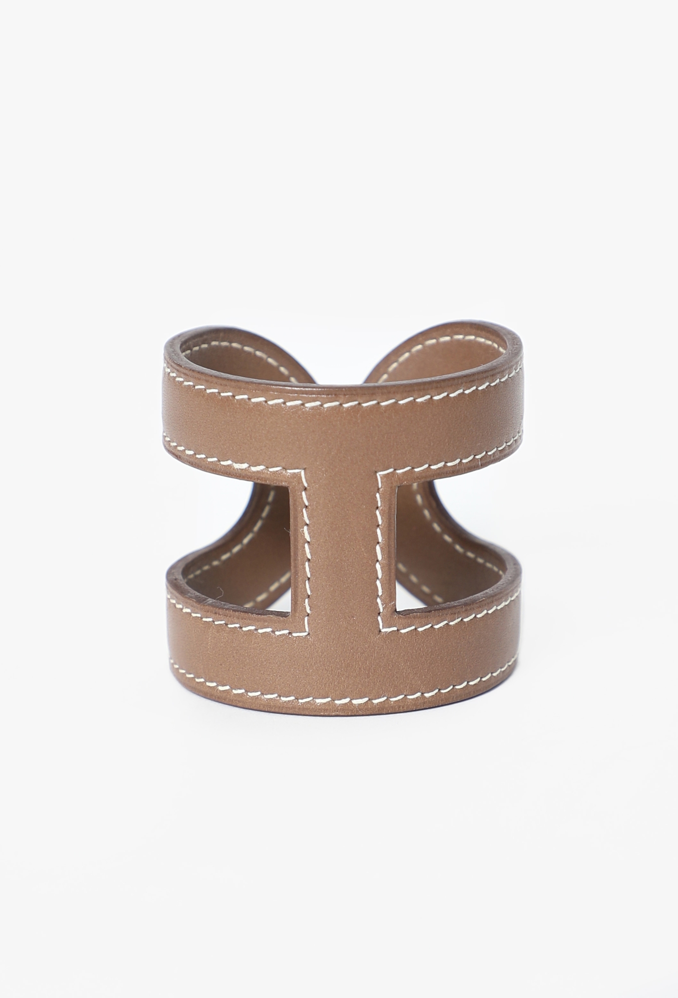 Taupe Box Leather 'Ano' Cuff, 2008 - Hermès | ReSee