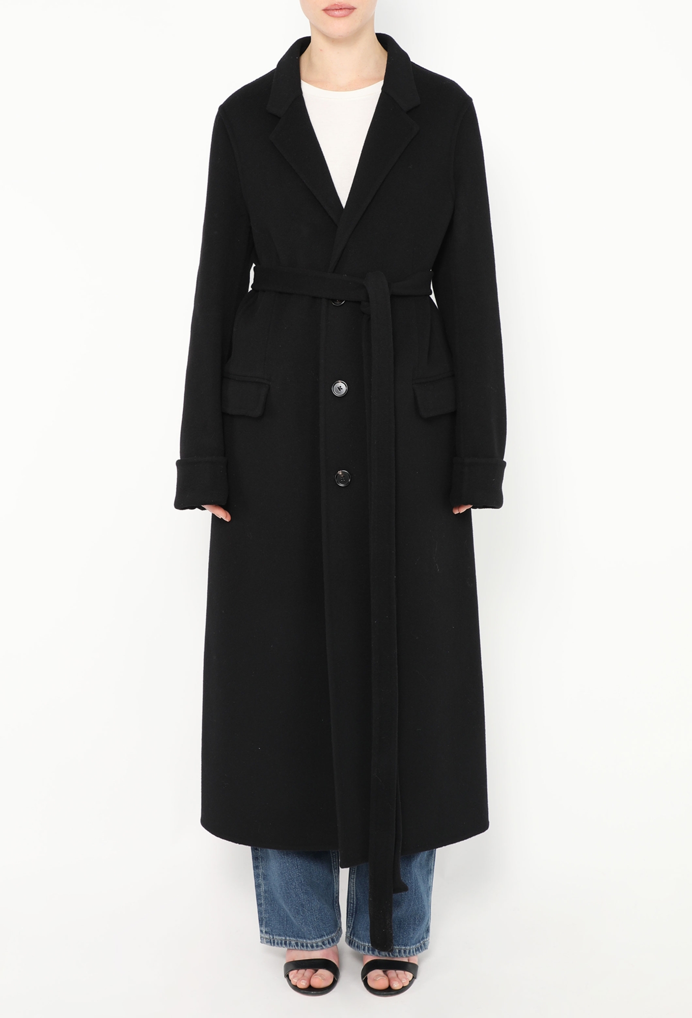 BOTTEGA VENETA ブラック ロングコート 2021 Belted Icon Coat | Authentic & Vintage | ReSee