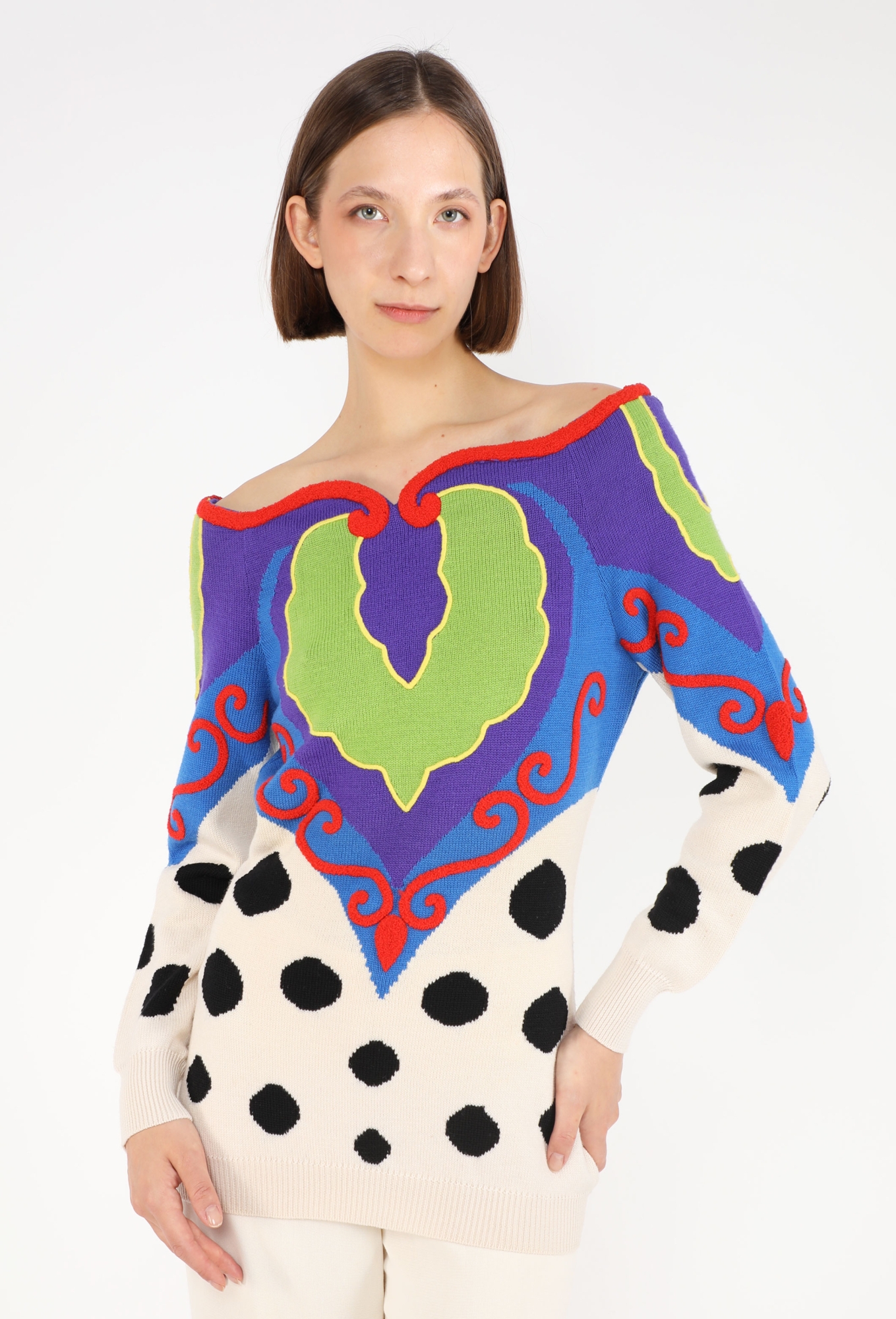 Patchwork Intarsia Sweater, 1989 - Gianni Versace | ReSee