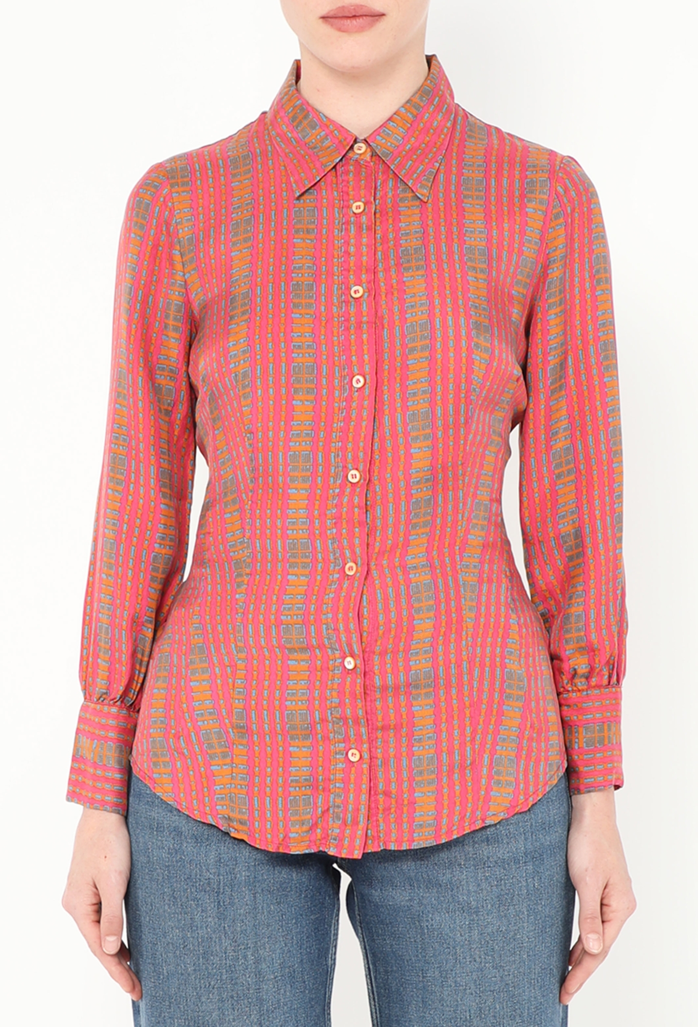 Geometric Printed Silk Shirt - Prada | Authentic & Vintage | ReSee