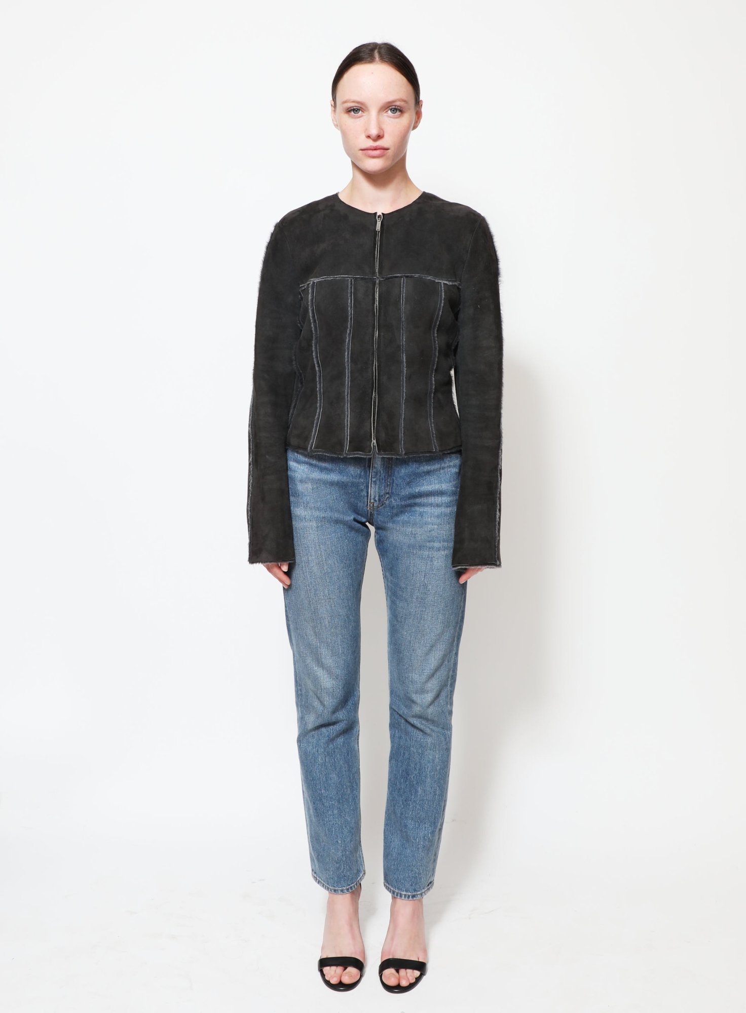 F/W 1999 Suede Shearling Jacket | Authentic & Vintage | ReSee