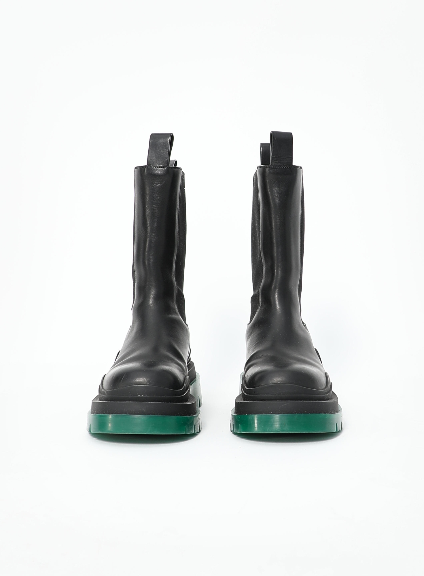 Pre-Fall 2020 Tire Chelsea Boots - Black & Green - Bottega  display picture 1