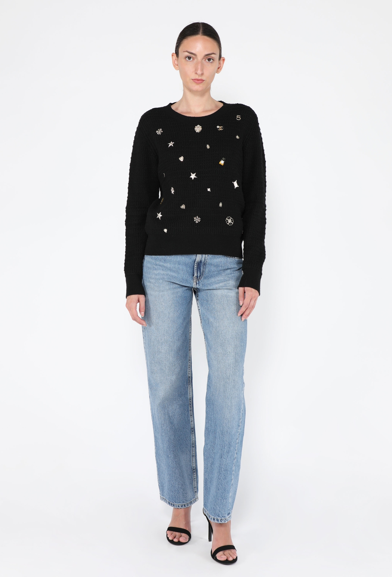 Coco Neige Embellished Knit Sweater, 2018 - Chanel | ReSee