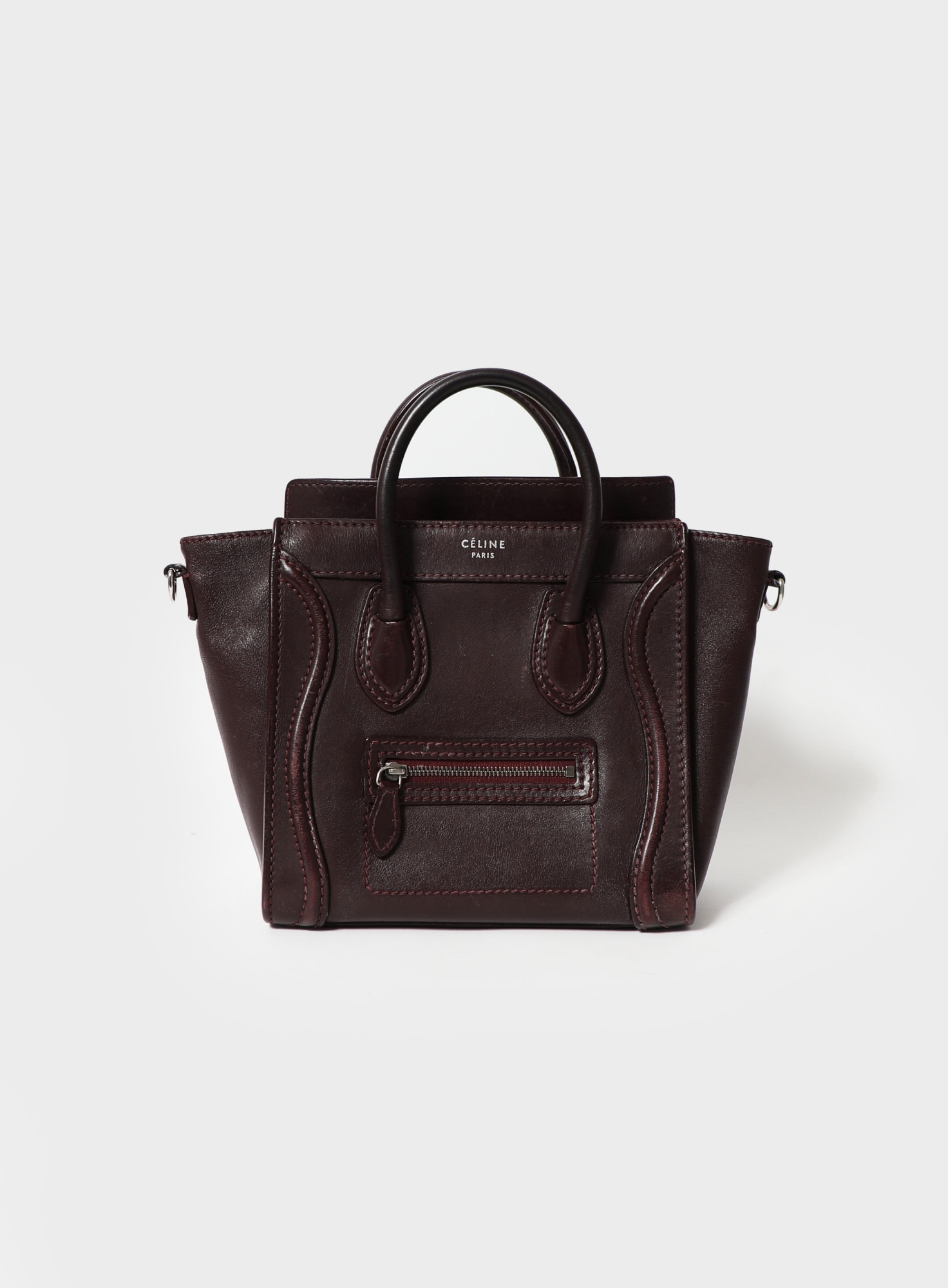 Nano Luggage Tote Bag – Bordeaux Calfskin (2013) - Céline | ReSee