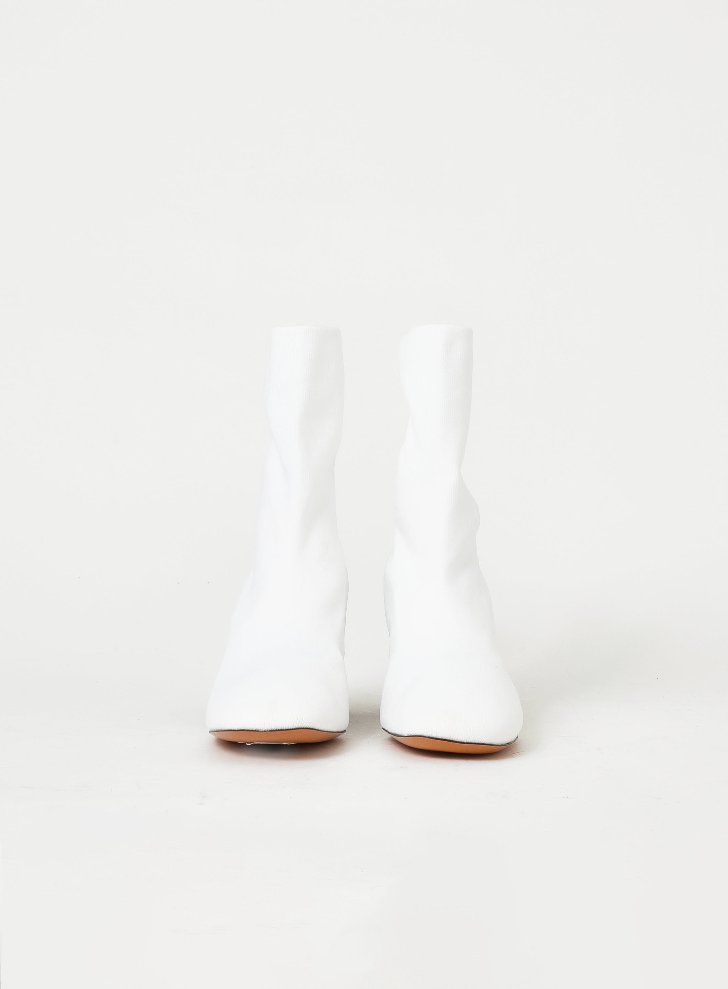 White Ribbed Sock Boots by Phoebe Philo – 2016 - Céline | ReSee