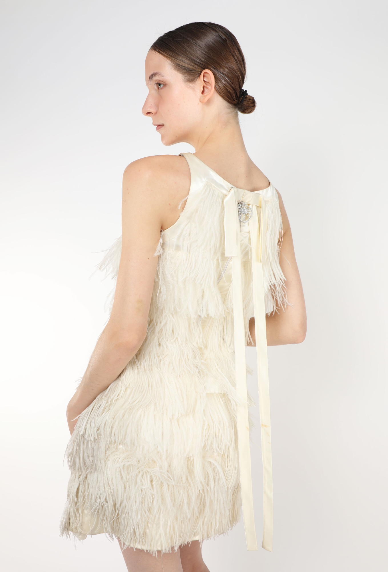 RARE 1960s Marabou Feather Dress - Chlo | ReSee