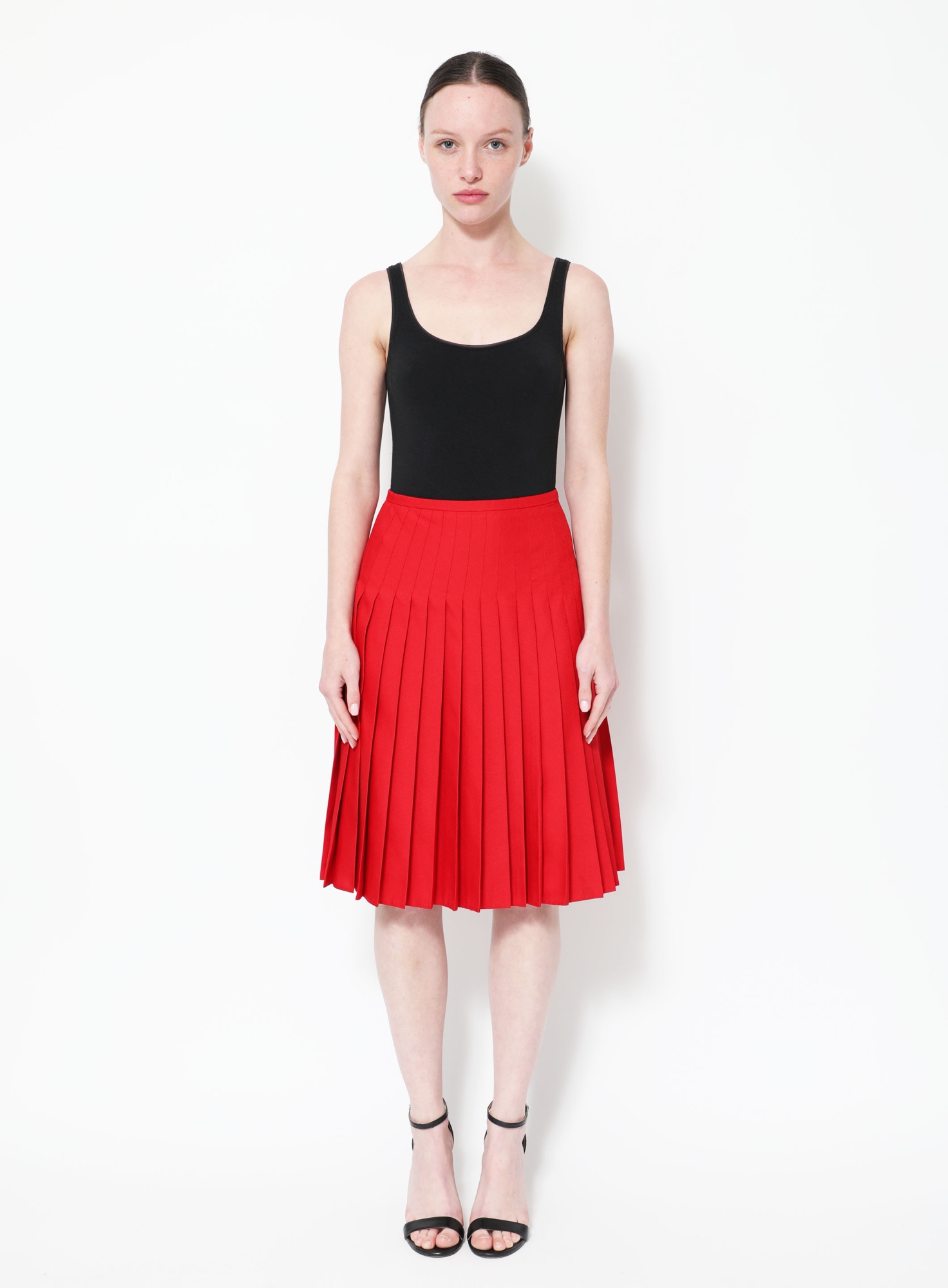 Prada by Miuccia Prada Pleated Crêpe Skirt | ReSee