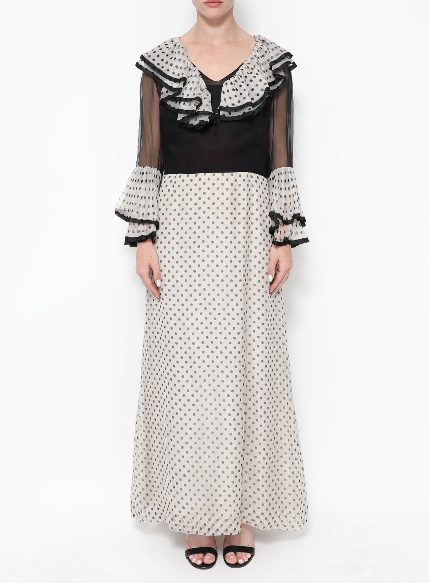 knee length dresses for ladies Pierre Balmain by Oscar de la Renta Haute Couture Ivory Lace Gown – I MISS  YOU VINTAGE main image 0
