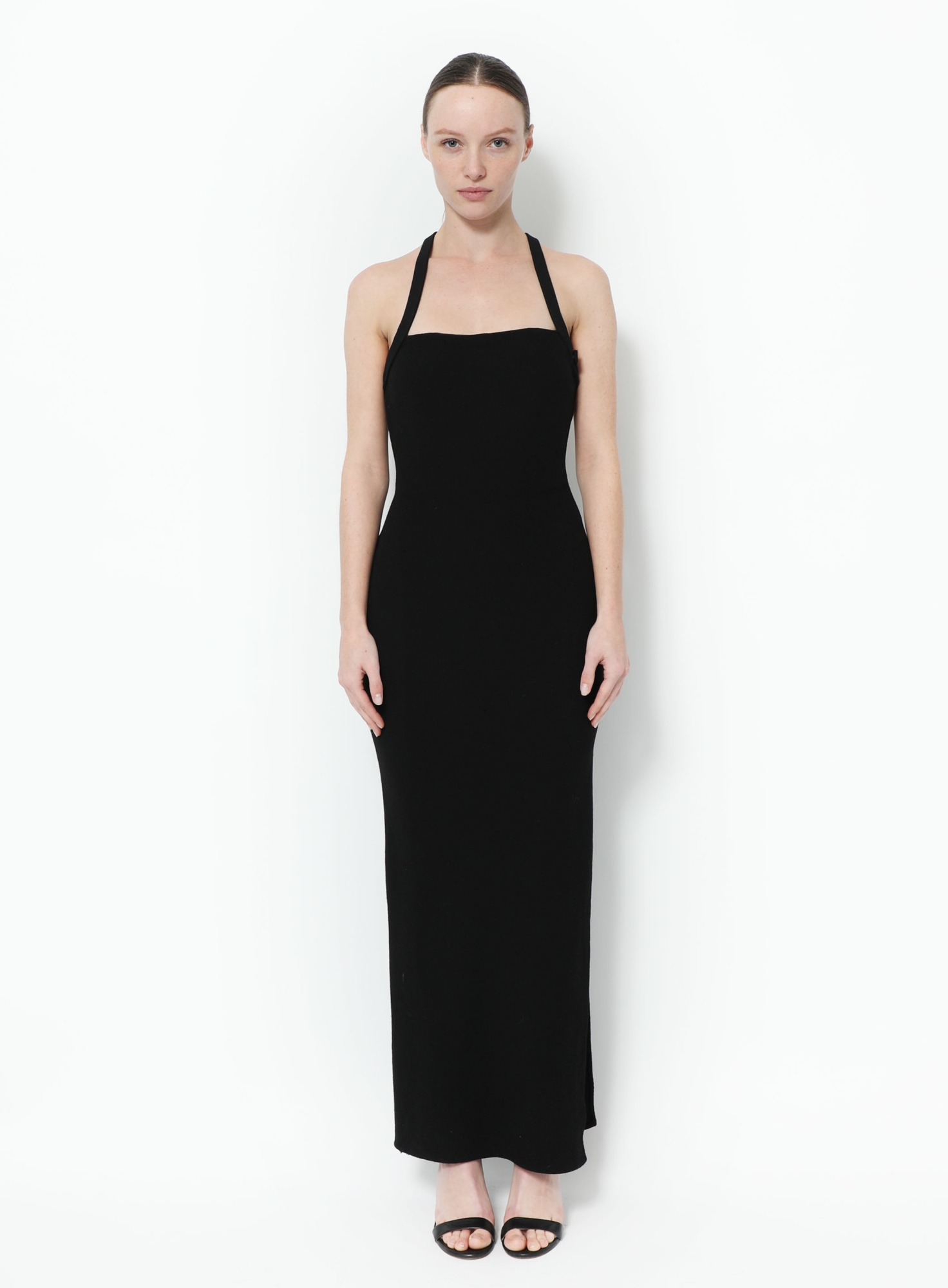 Vintage Black Crêpe Halter Bustier Dress – Spring 1993 - Gianni