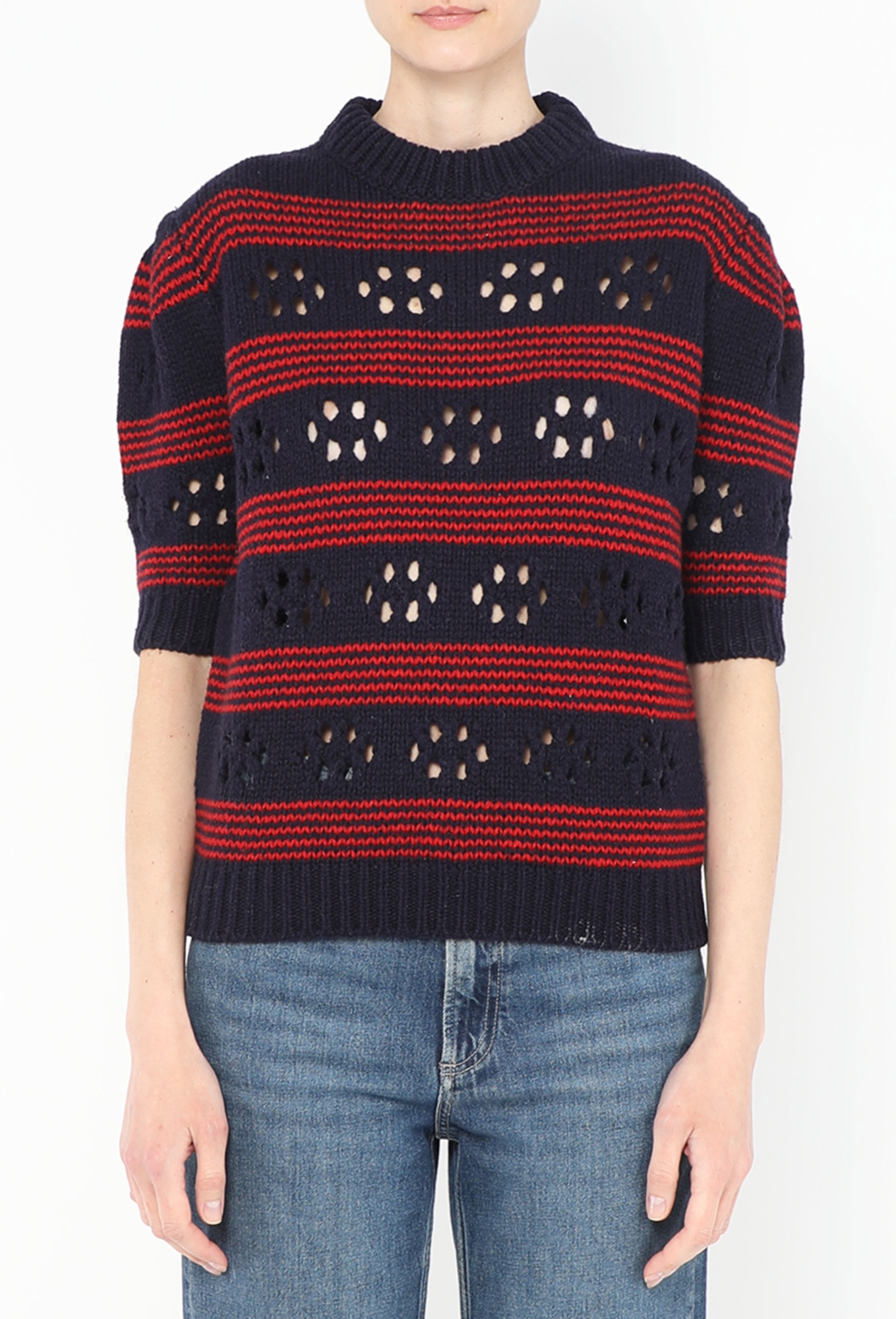 F/W 2015 Striped Cut-Out Sweater - Miu Miu | ReSee