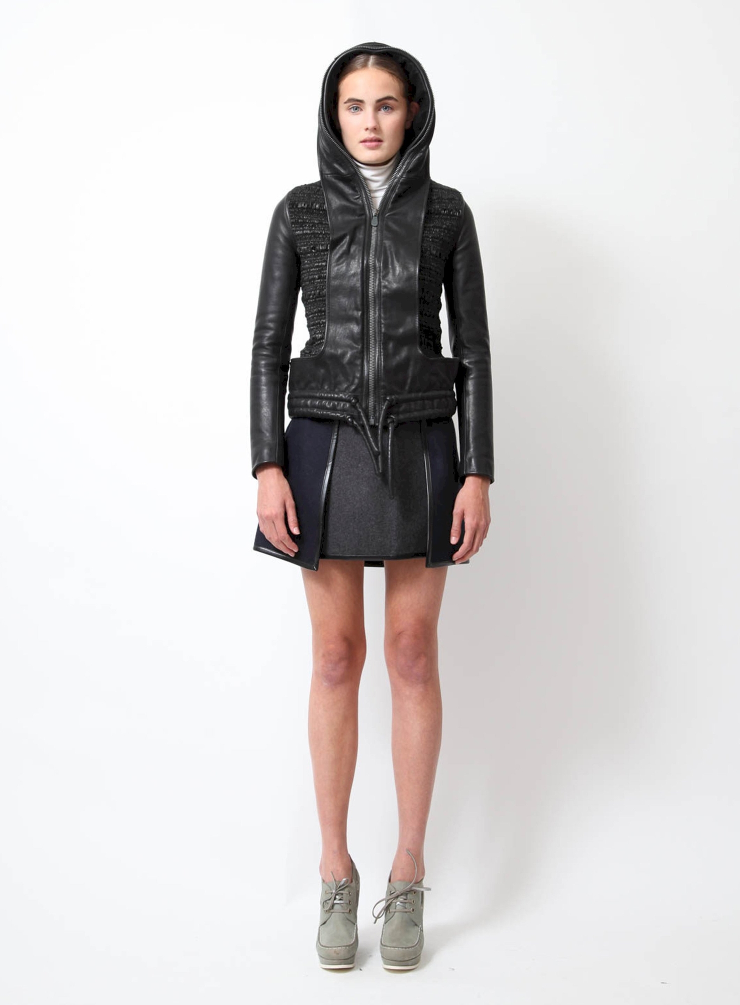 S/S 2010 Panelled Leather Hoodie | Authentic & Vintage | ReSee