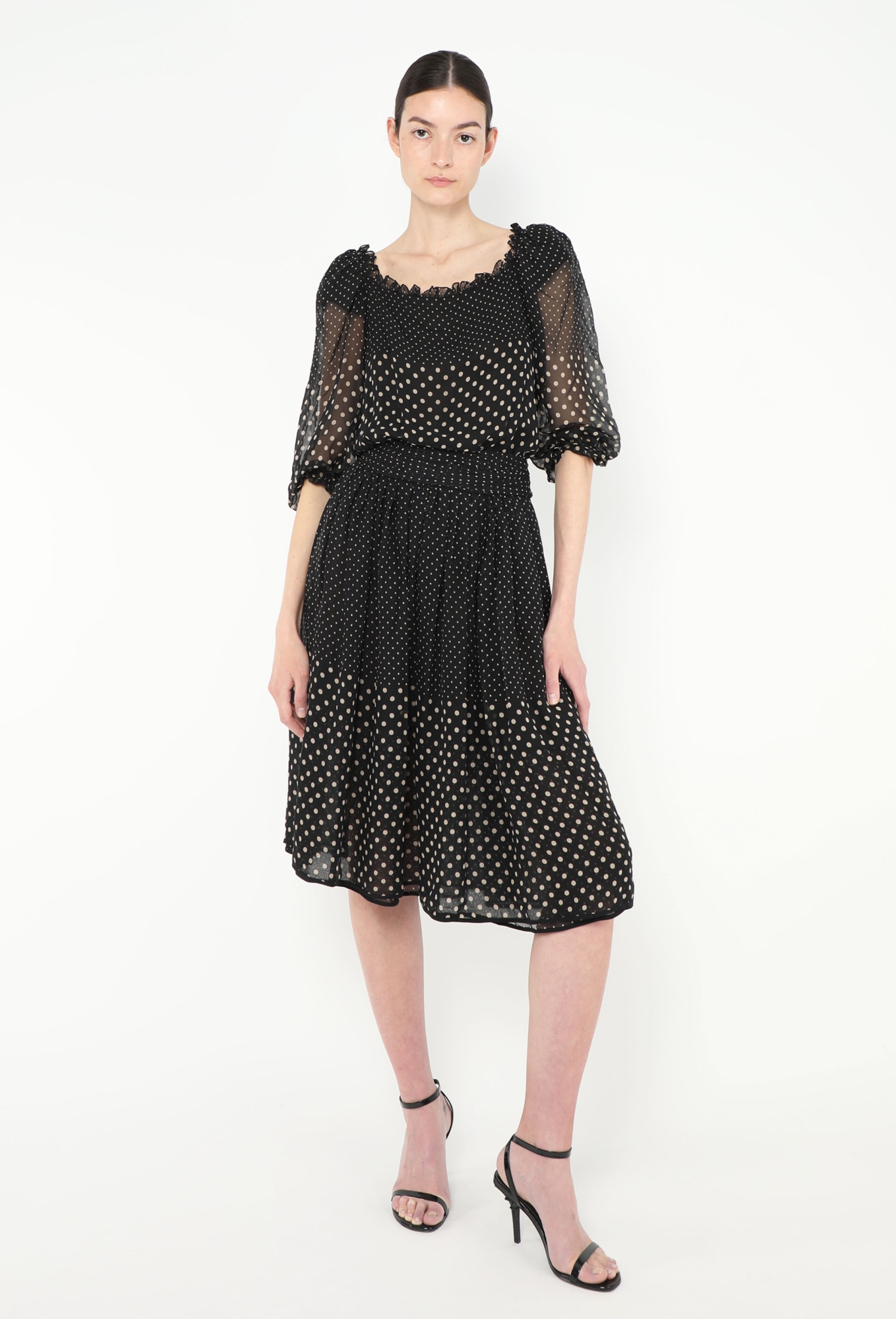 70s Polka Dot Silk Dress - Valentino