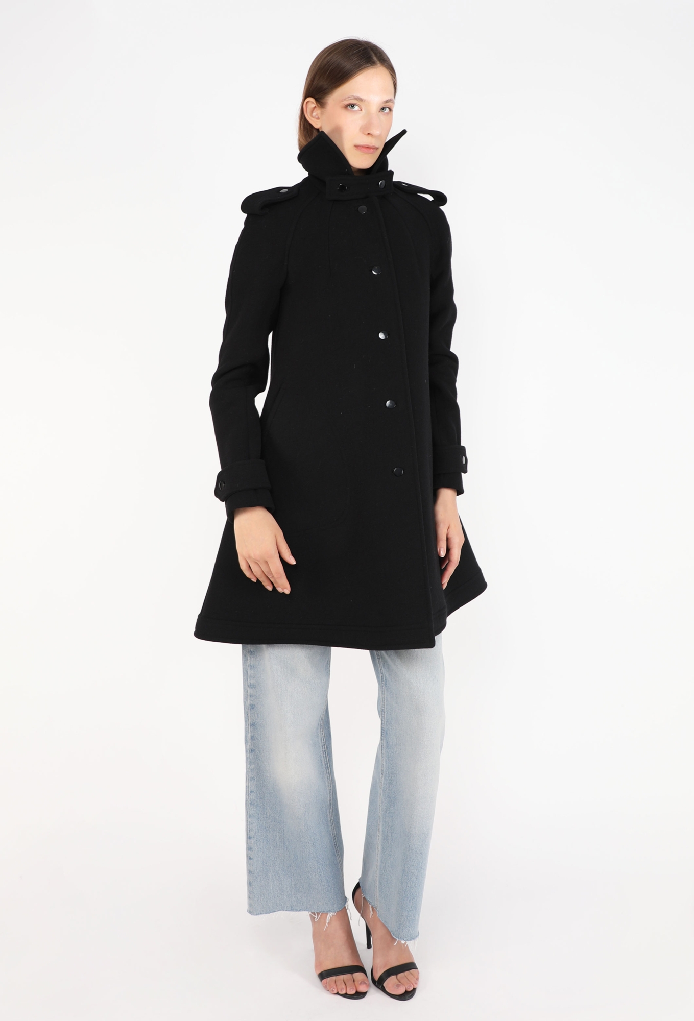 archive balenciaga P Coat バレンシアガ　Pコート Flared Épaulette Coat, F/W 2003 - Balenciaga | ReSee