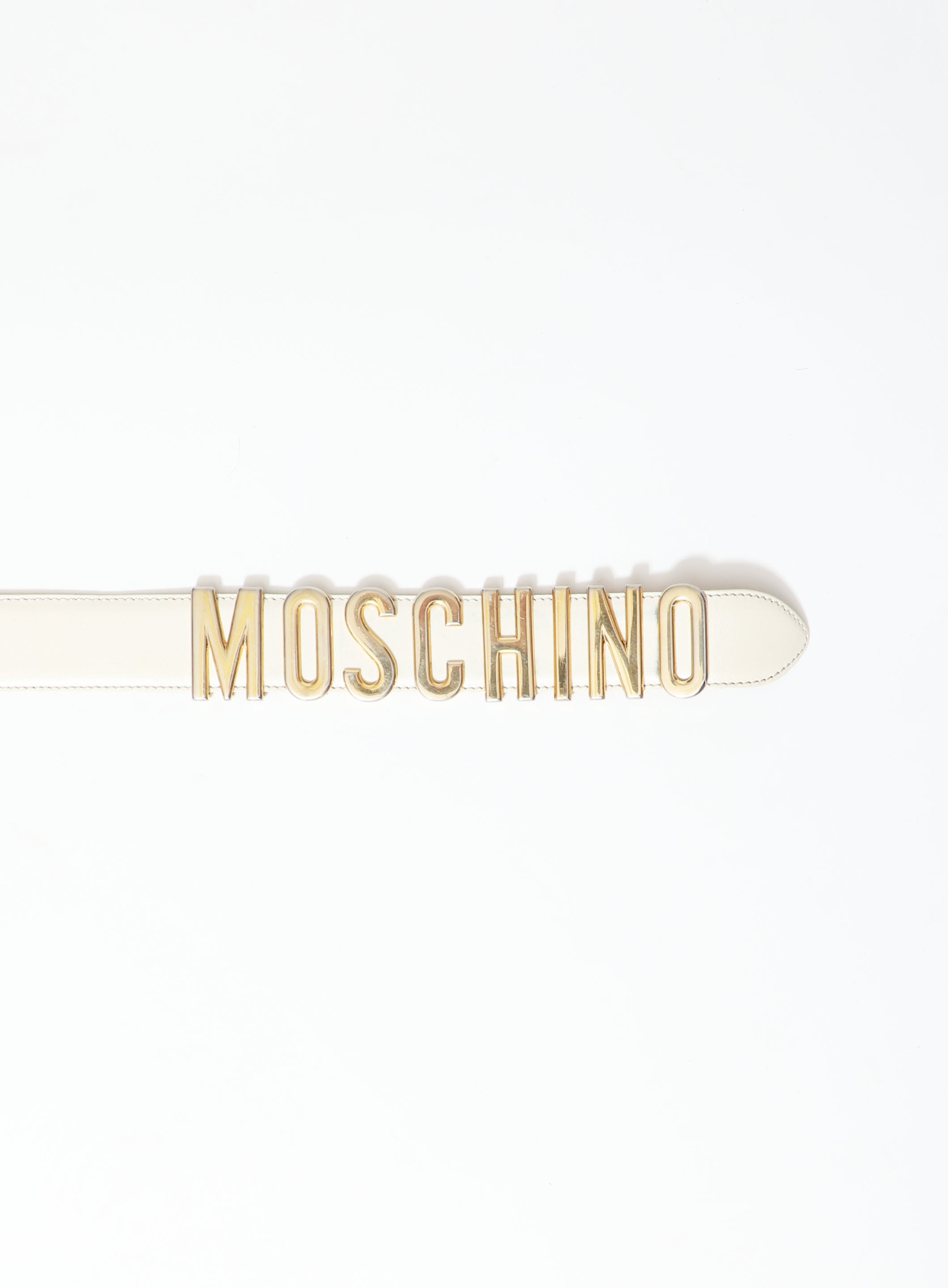 ICONIC Moschino '90s Metallic Logo Belt | Authentic & Vintage | ReSee
