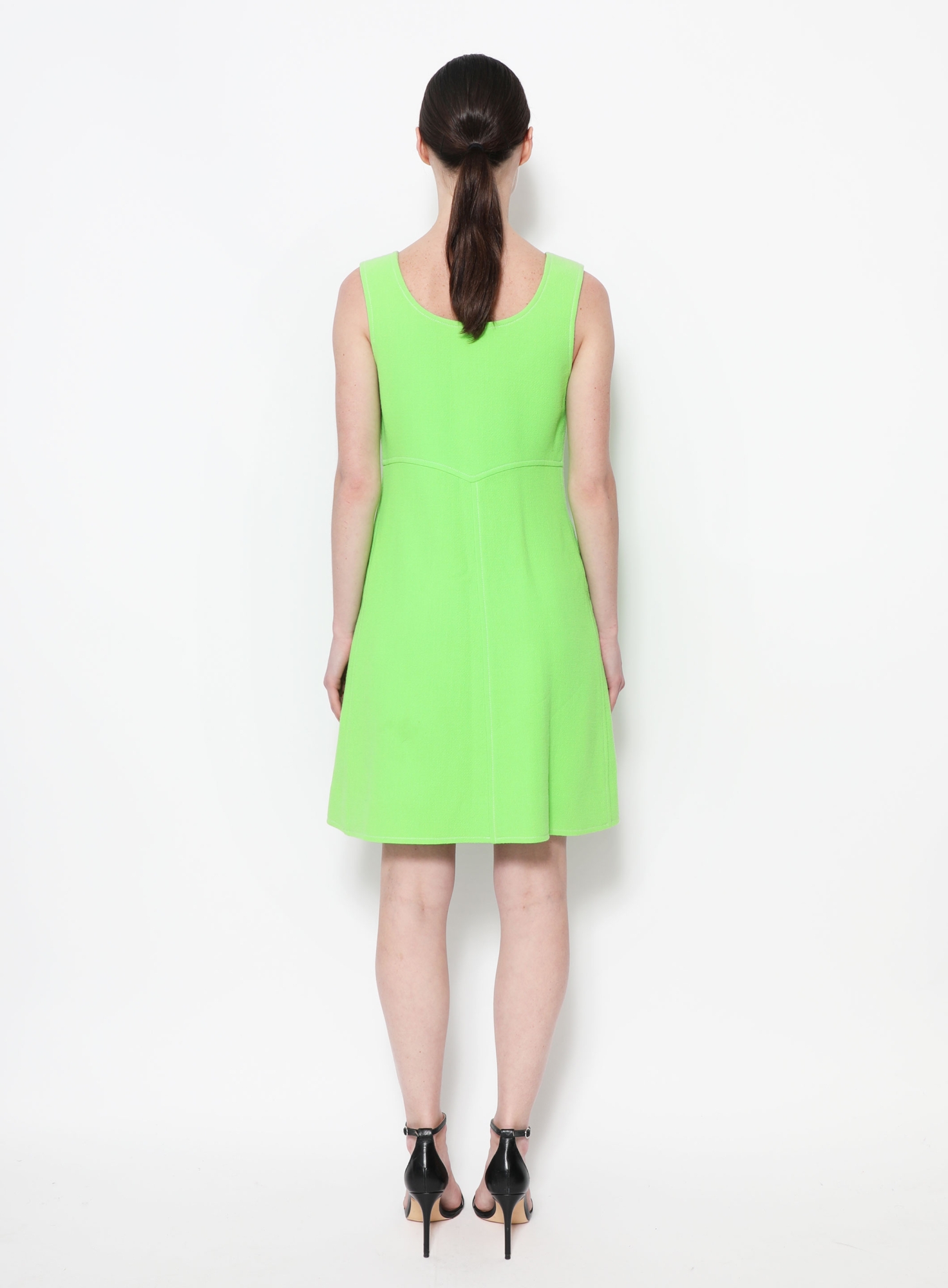 90s neon dress Kate 90s Neon Green Polka Dot Print Cheongsam Mini Dress