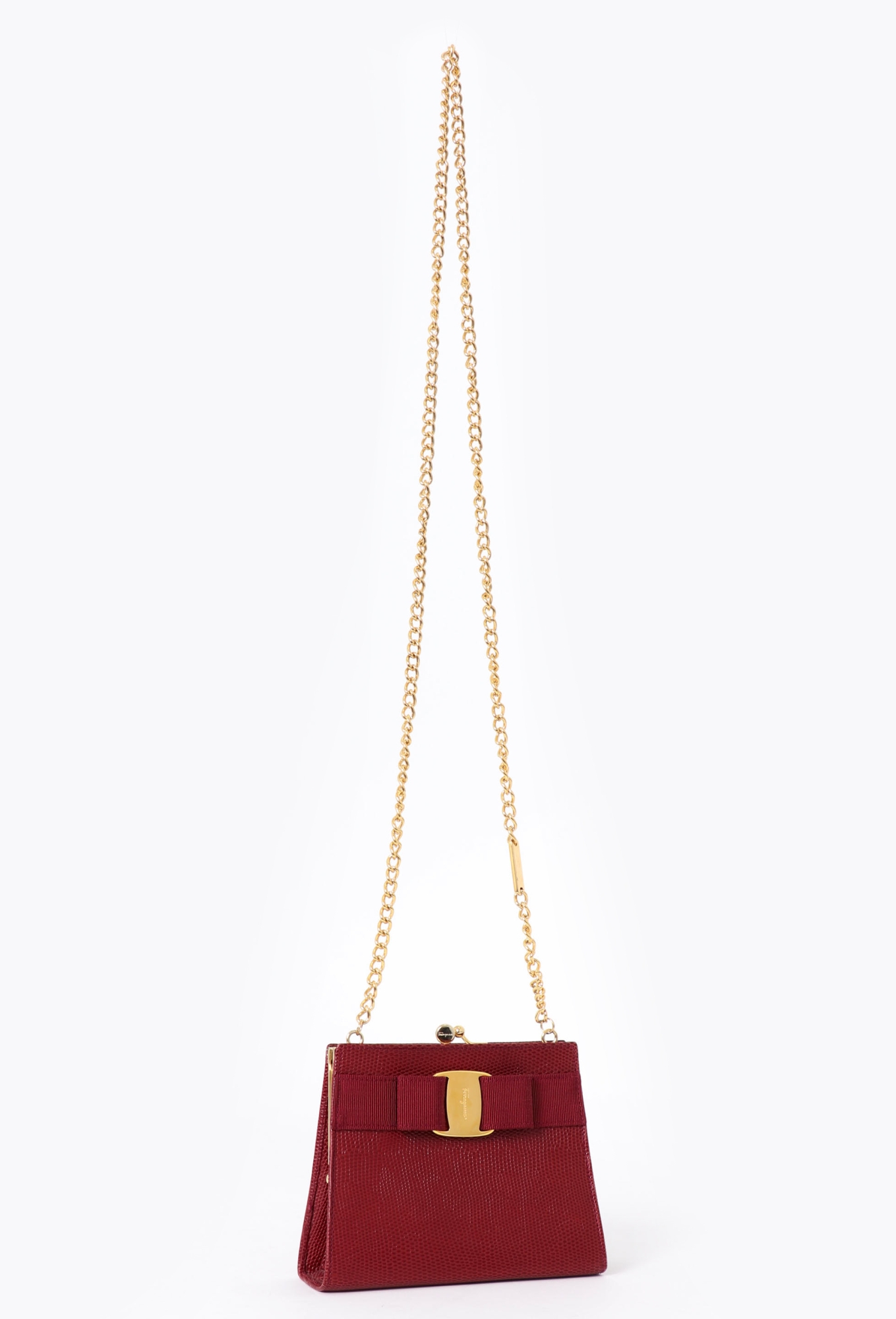 Ferragamo Lizard Vara Mini Bag - Salvatore Ferragamo | Authentic