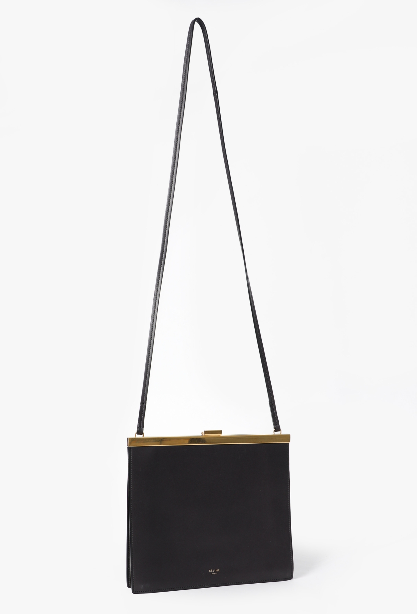 Mini Leather Clasp Bag Brown - Céline | ReSee