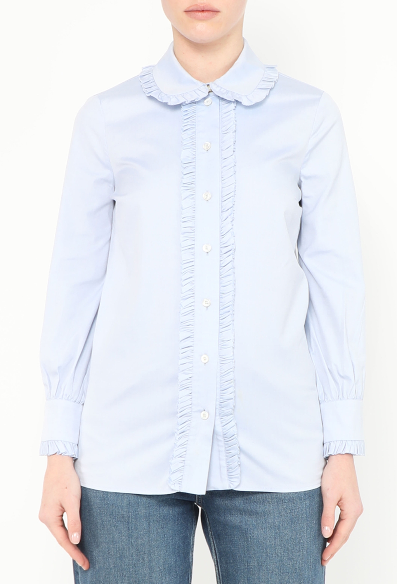 gucci dress shirt GG jacquard silk covered buttons add the finishing touch to the silhouette Gucci Shirt Beige Mens Gucci