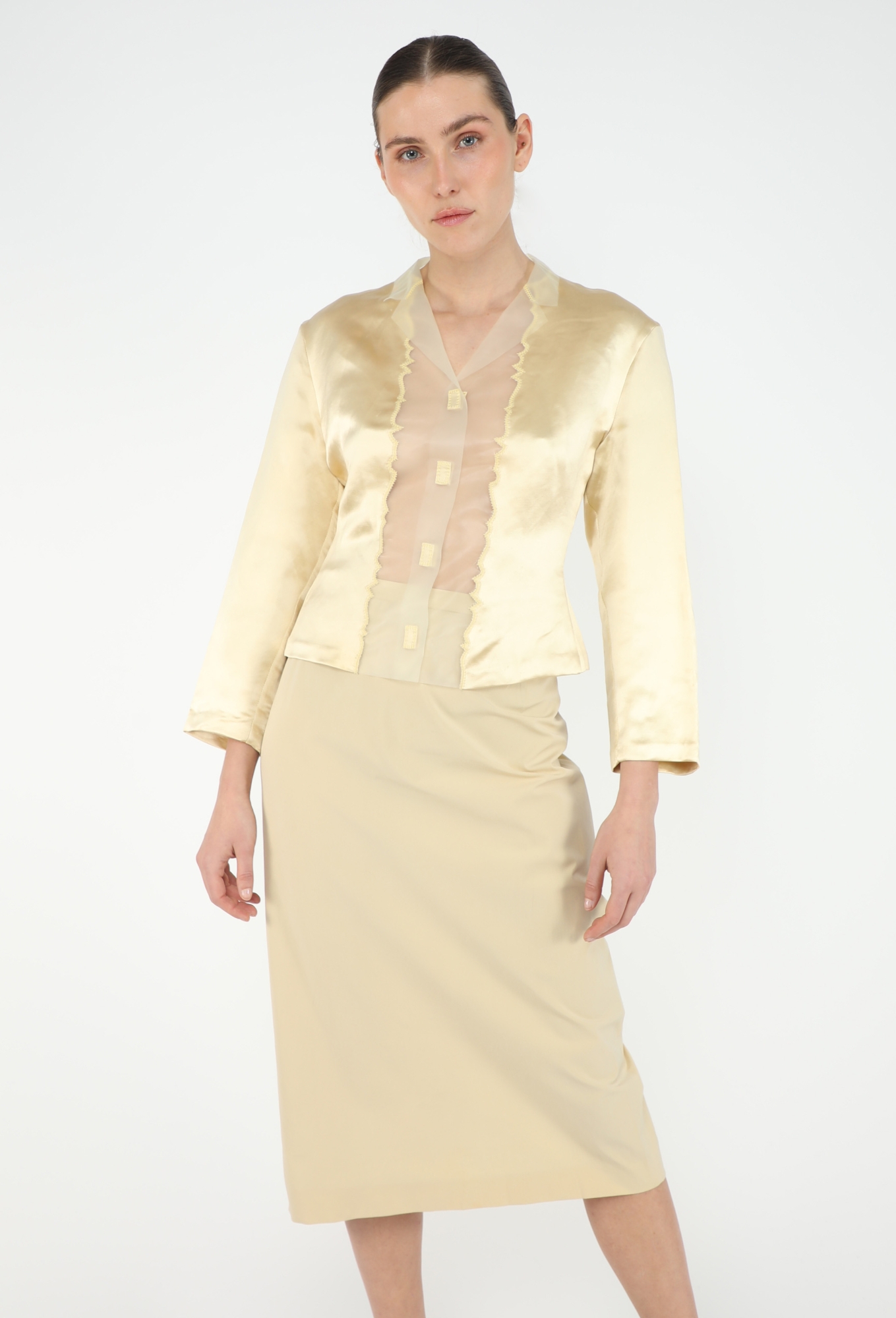RARE S/S 1998 Latex Panel Silk Ensemble - Prada | ReSee