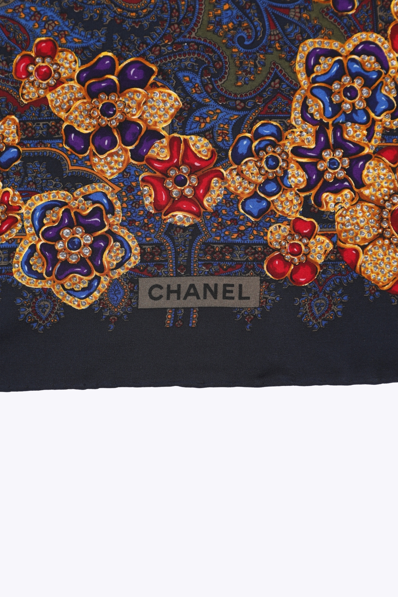 Vintage Byzantine Gripoix Silk Scarf - Chanel | ReSee