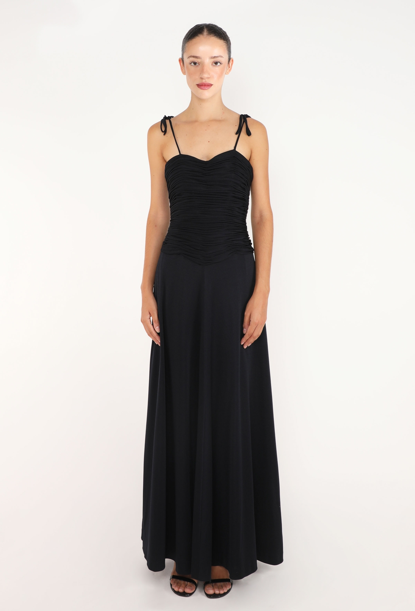 Pleated Jersey Bustier Dress, 1970s - Azzaro | ReSee