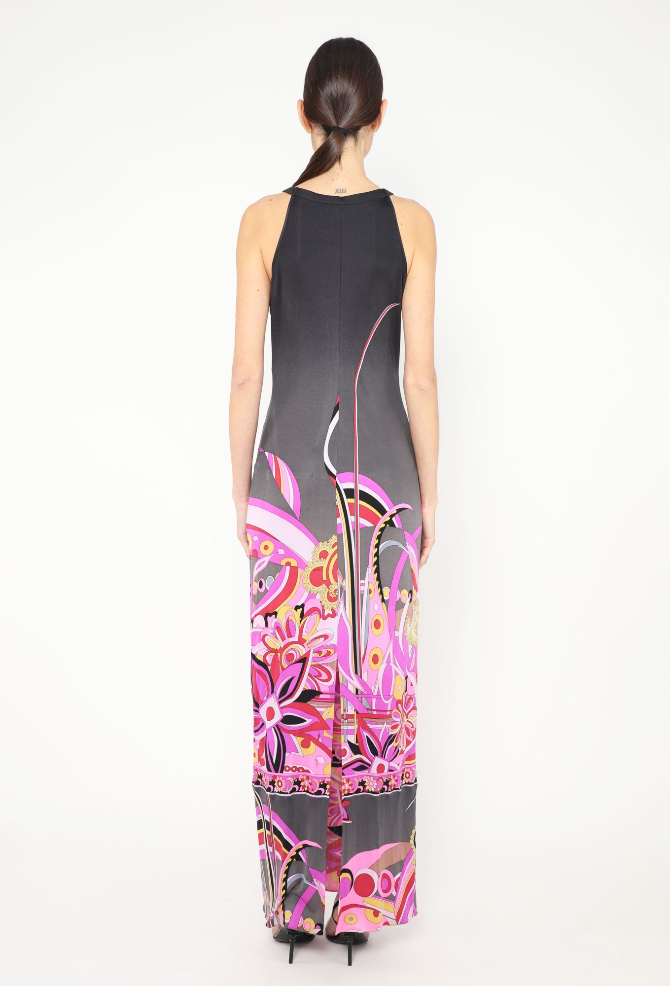 pucci halter dress PUCCI Halterneck printed silk-twill midi dress by Pucci
