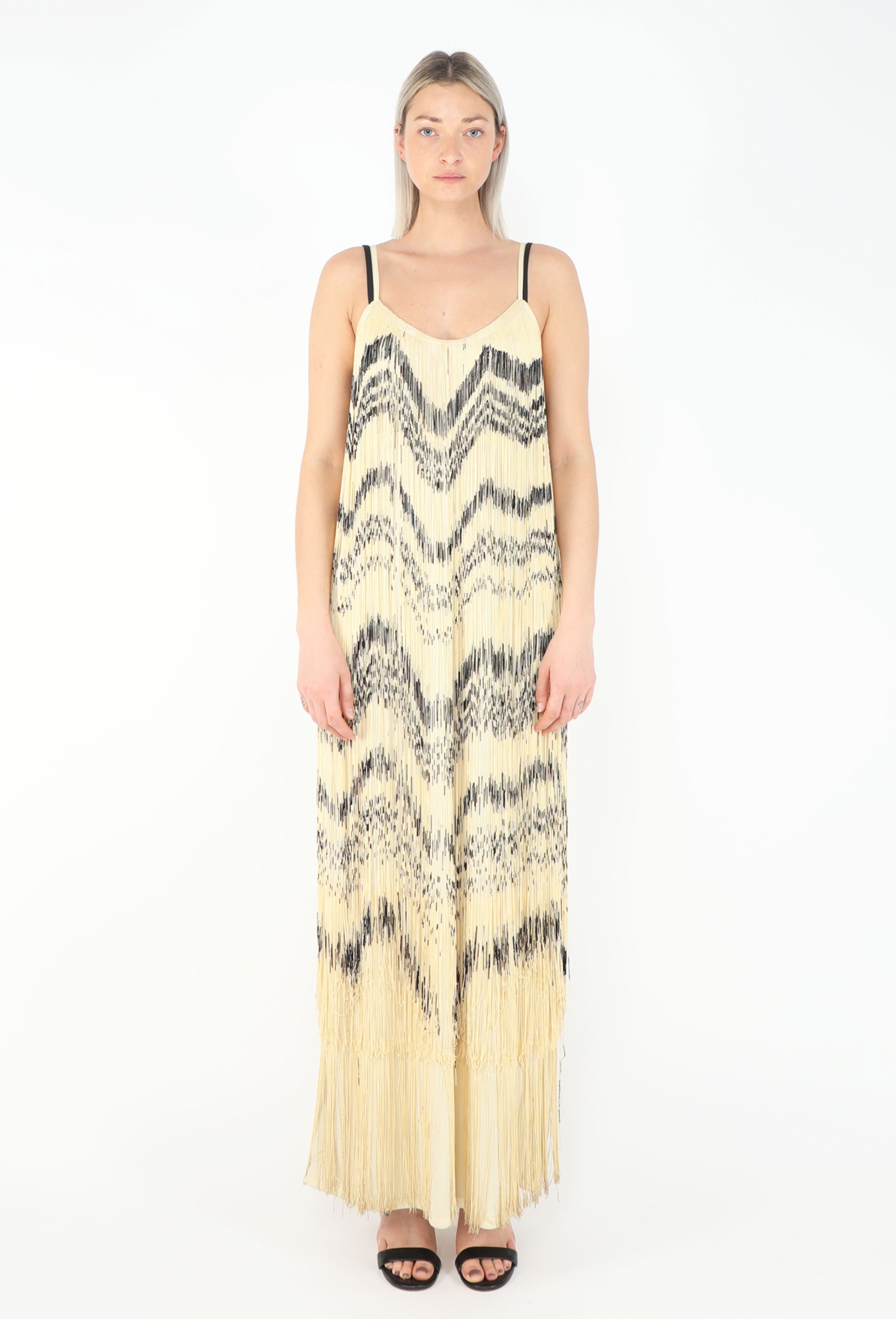 chinese dress ladies Chic Chevron Maxi in Pink and White main image 1