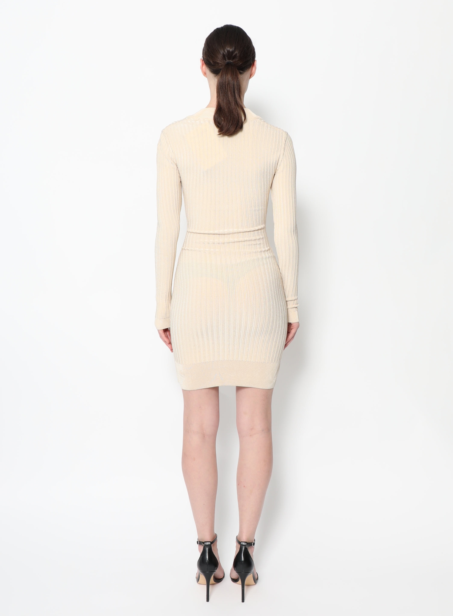 90s Ivory Ribbed Knit Dress | Authentic & Vintage | ReSee 90s Ivory Ribbed Knit Dress | Authentic & Vintage | ReSee