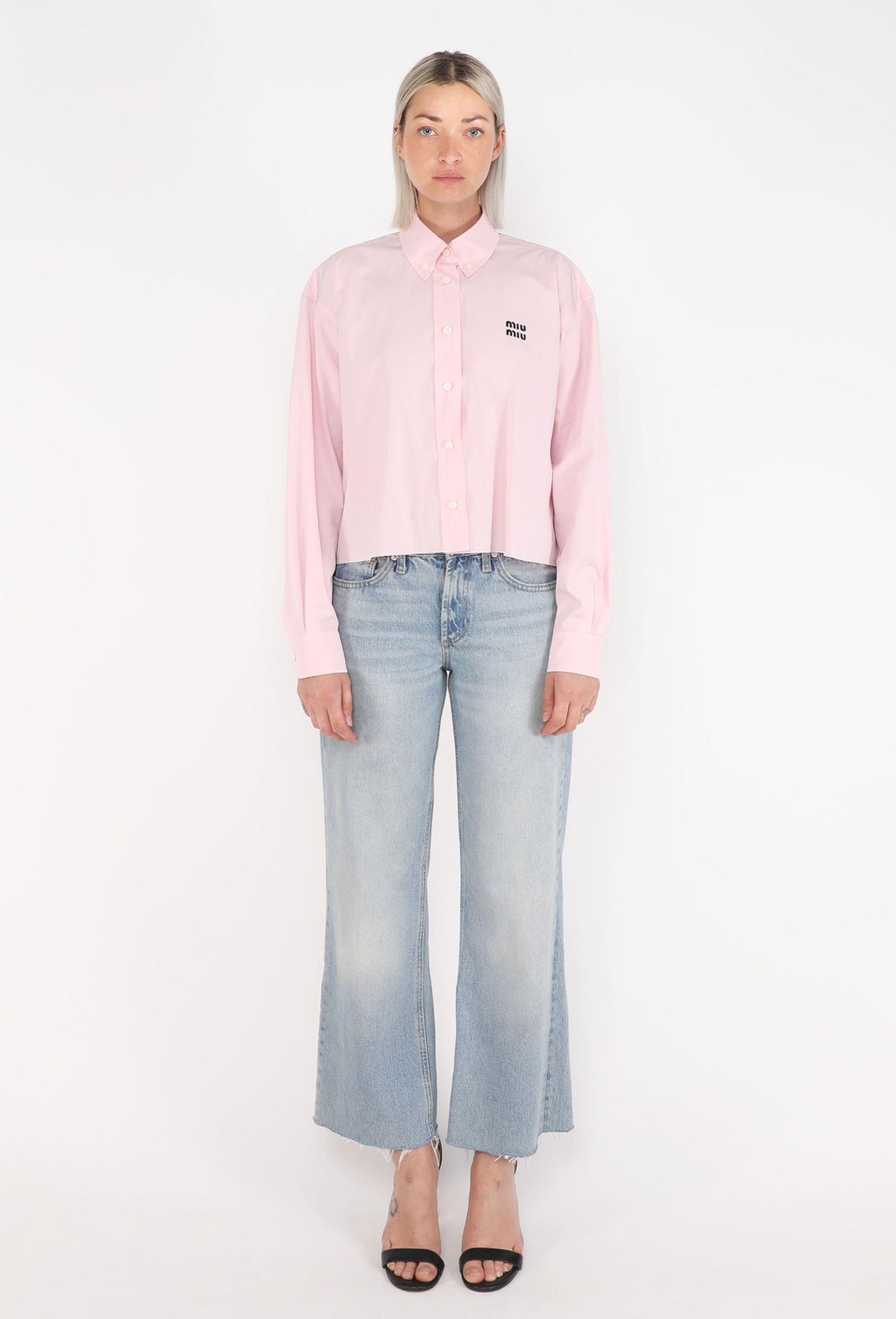 Hybrid Logo Cropped Shirt, 2025 - Miu Miu | ReSee