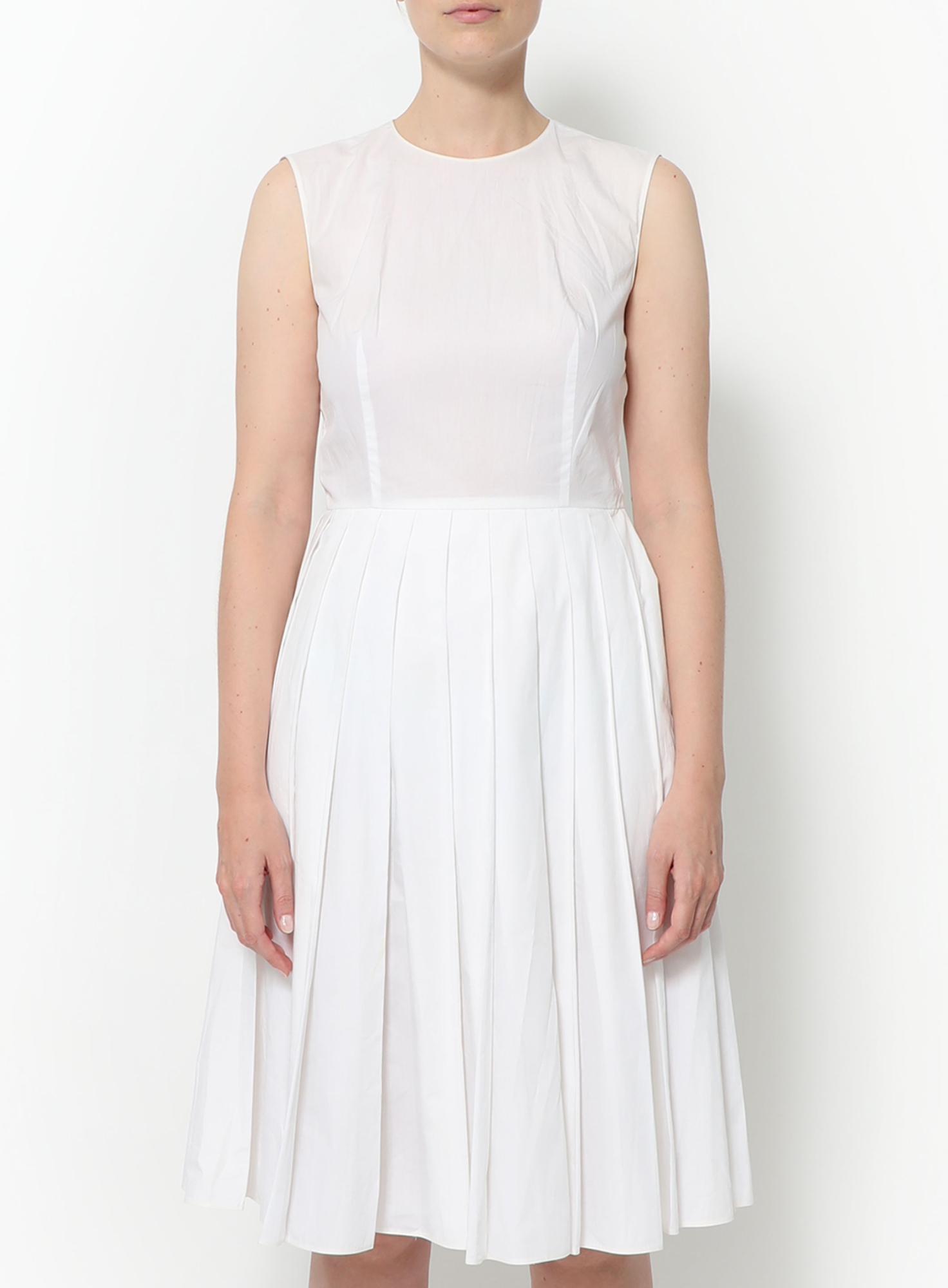 prada white cotton dress Prada Cotton Mini Shirtdress