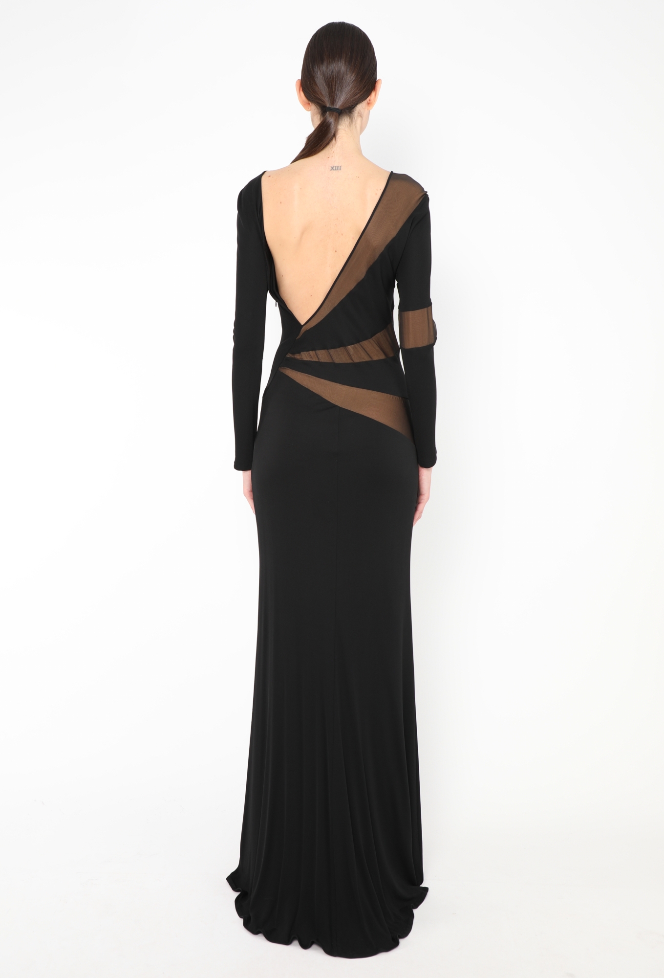 pucci mesh dress geometric-print Gown | Blue F/W 2012 Mesh Cut-Out Gown