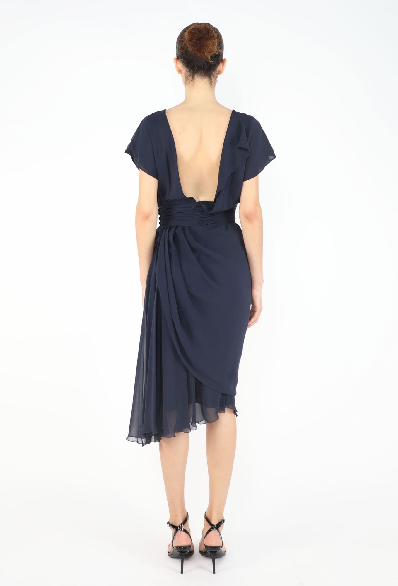 Draped Chiffon Dress, 1980s - Chanel | ReSee Draped Chiffon Dress, 1980s - Chanel | ReSee
