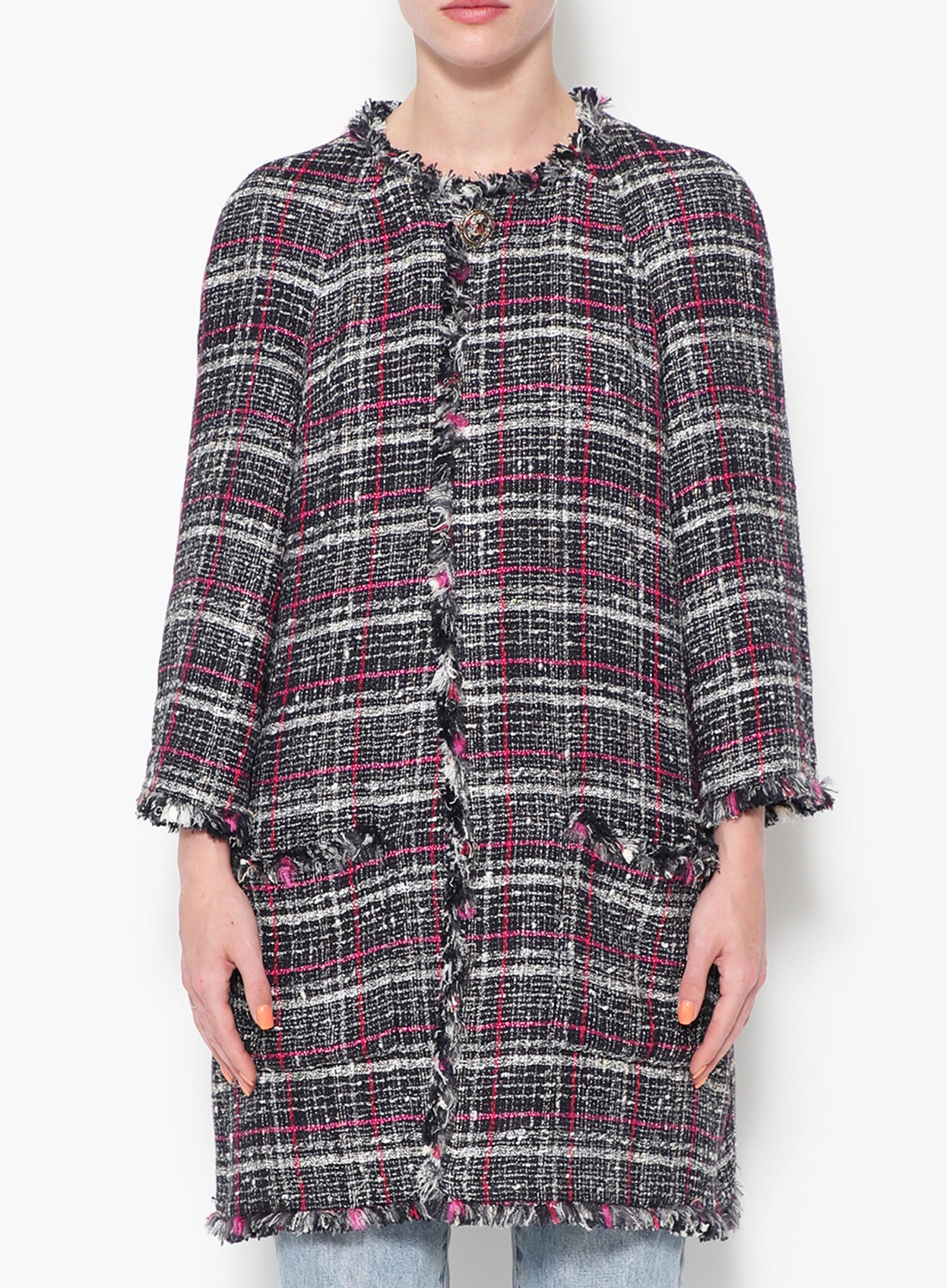 2007 Tweed Frayed Trim Jacket | Authentic & Vintage | ReSee