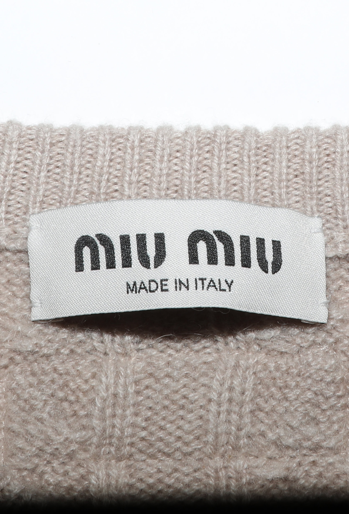S/S 2022 Cashmere Cable Knit Sweater - Miu Miu | ReSee
