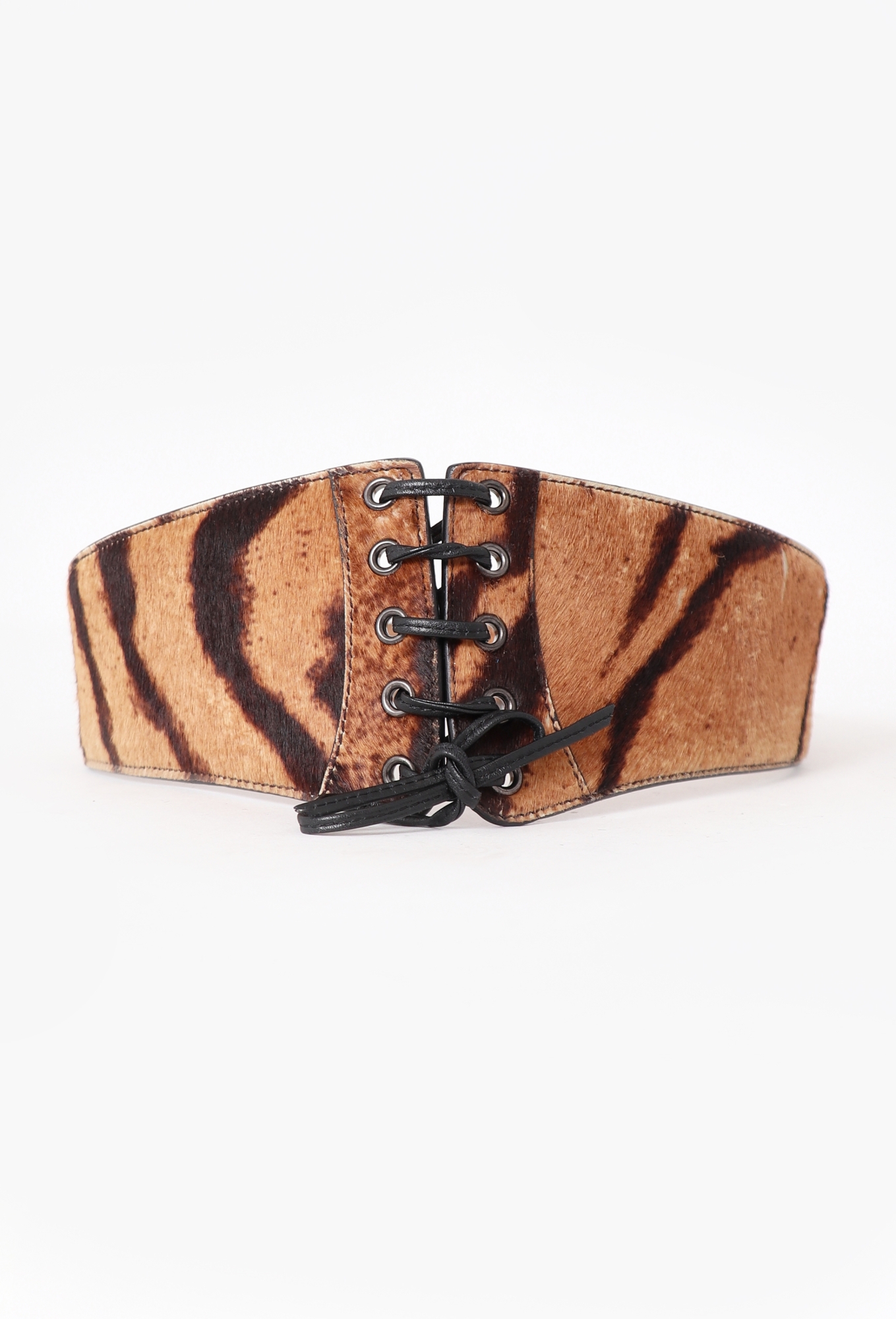 ALAÏA Brown Leather Corset Belt Alaïa Leather corset belt ALAÏA main image 3