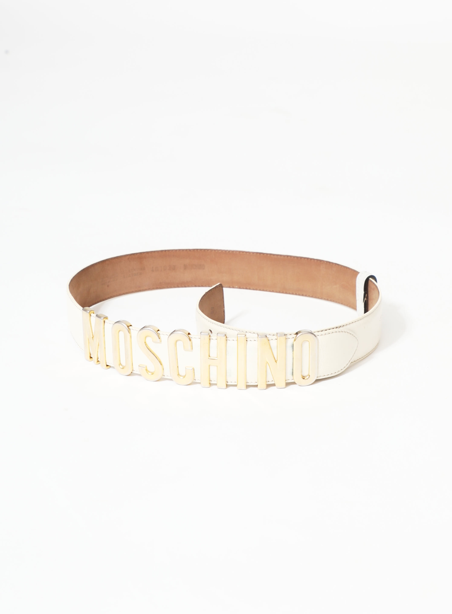 ICONIC Moschino '90s Metallic Logo Belt | Authentic & Vintage | ReSee