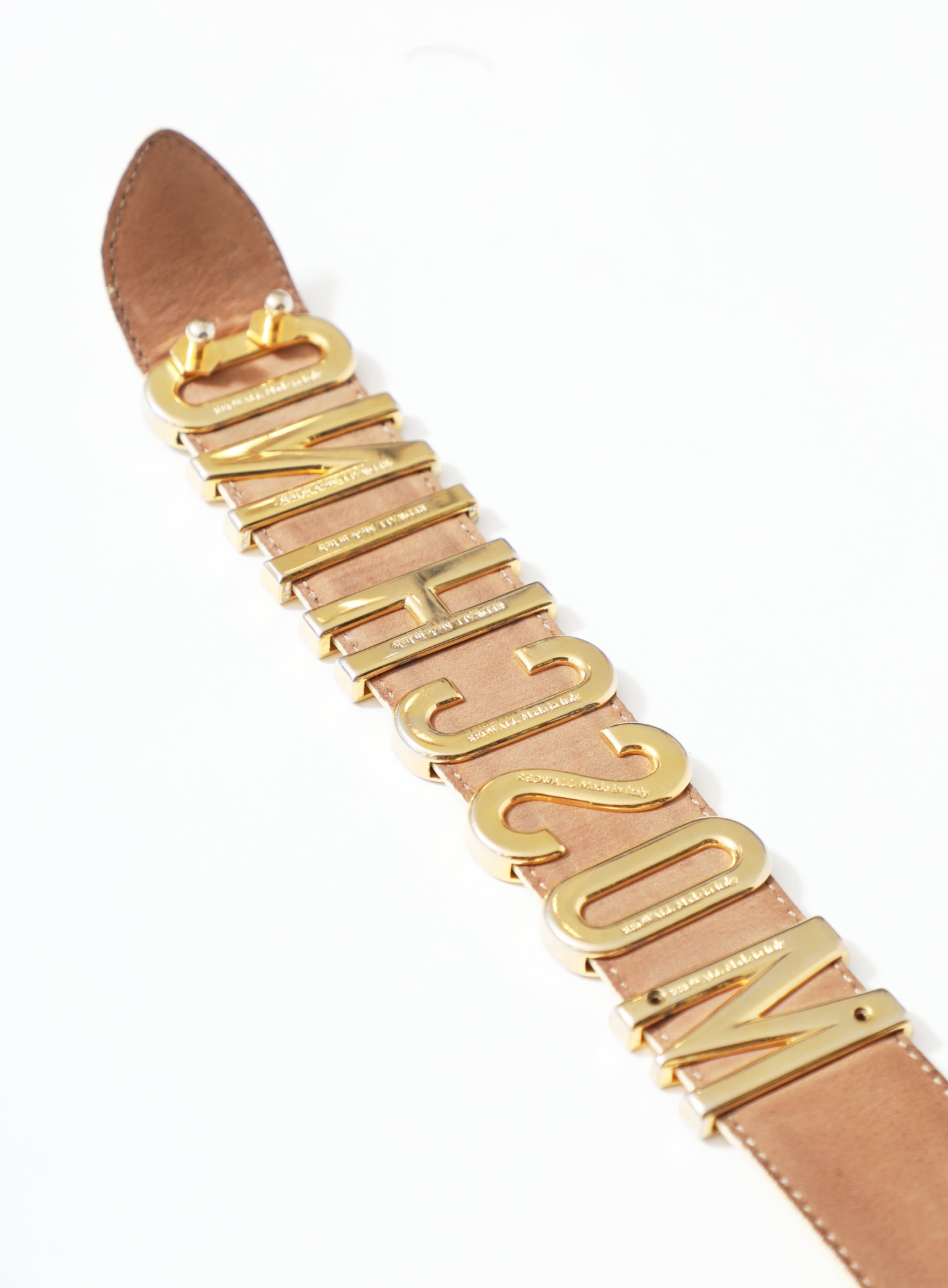 ICONIC Moschino '90s Metallic Logo Belt | Authentic & Vintage | ReSee