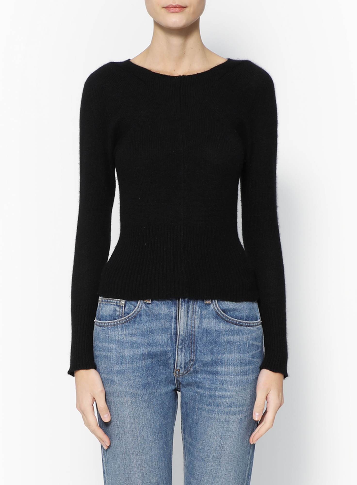 2003 Le Dix Ribbed Knit Sweater Black - Balenciaga | ReSee