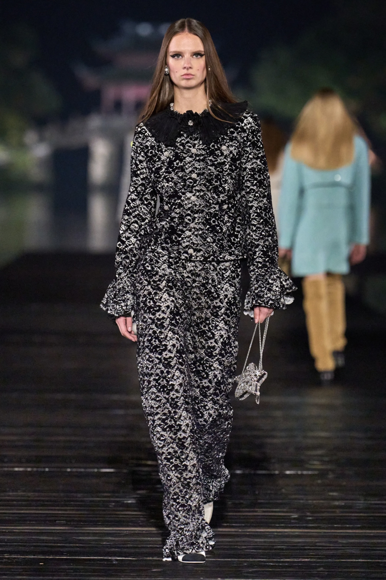 Paris-Hangzhou Velvet Lace Jacket, Pre-Fall 2025 - Chanel | ReSee