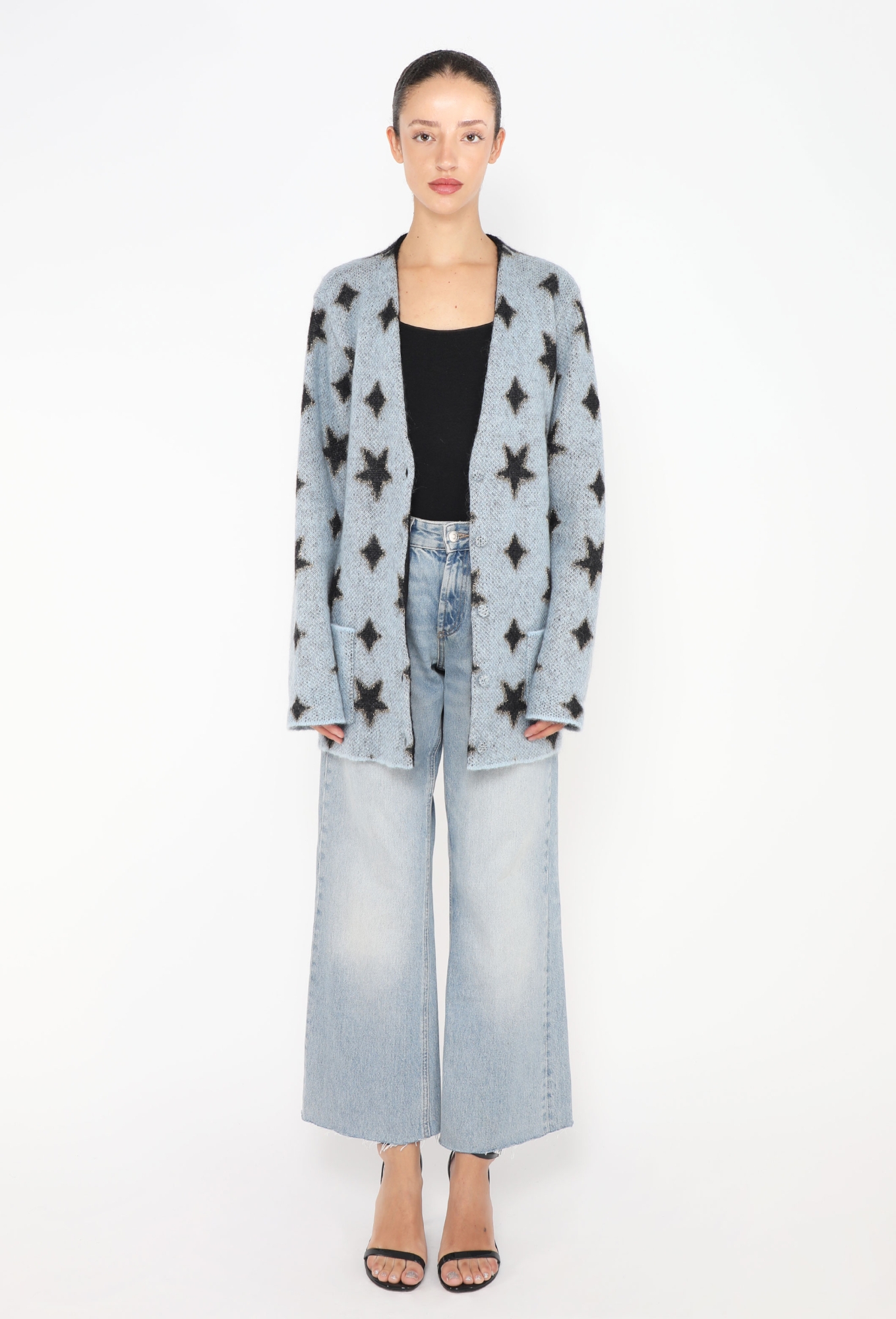 【Saint Laurent】2014年製 スター カーディガン Blue Mohair Star Cardigan - F/W 2013 - Saint Laurent | ReSee