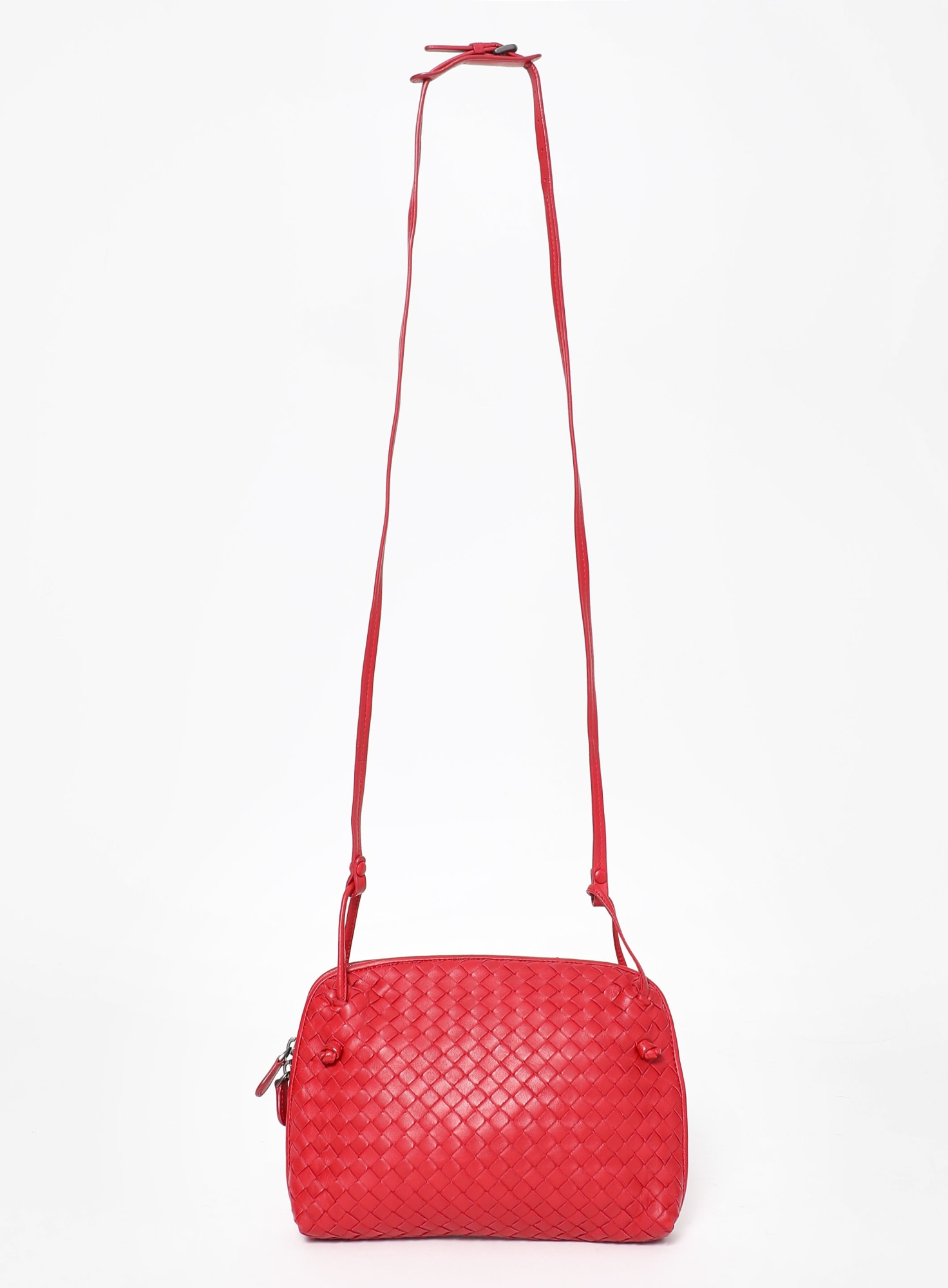 Red Intrecciato Nodini Crossbody Bag | Authentic & Vintage | ReSee