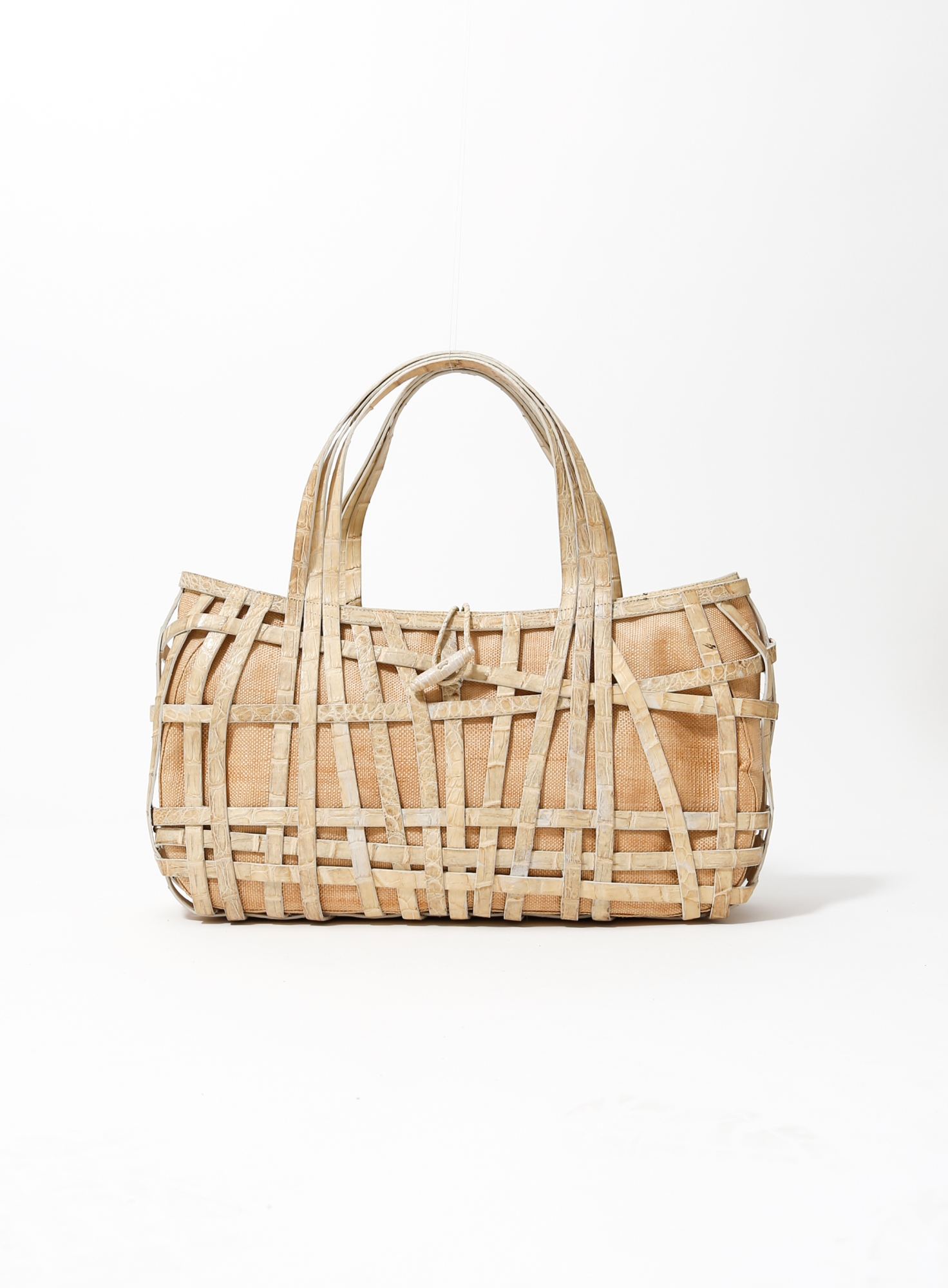 Nancy Gonzalez Croco Raffia Bag | Authentic & Vintage | ReSee