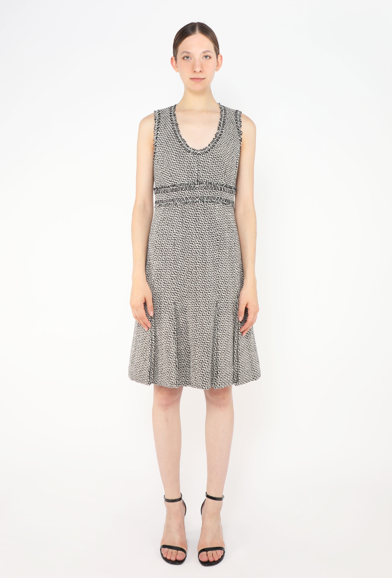chinese dress ladies Chanel 19S Green Tweed Dress main image 0