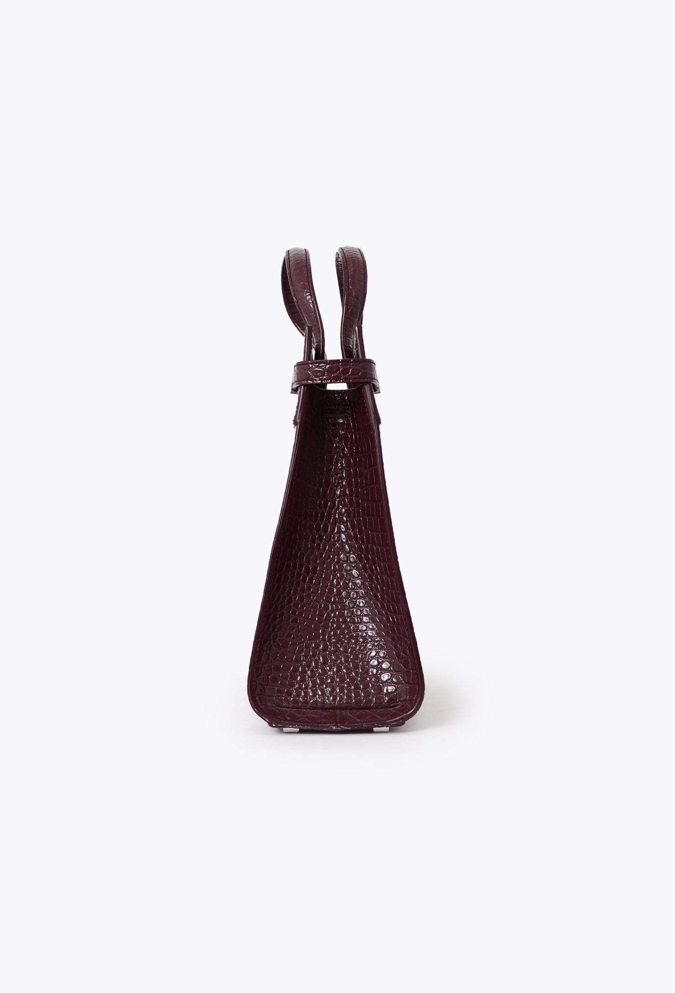 Crocodile Embossed Manhattan Tote Bag - Saint Laurent | Authentic