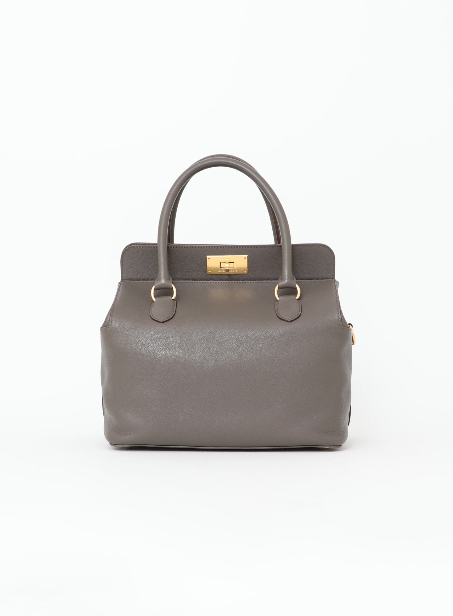 HERMES ロベオロック ノワール エトゥープ Etain Evercolor Toolbox 26 | Authentic & Vintage | ReSee