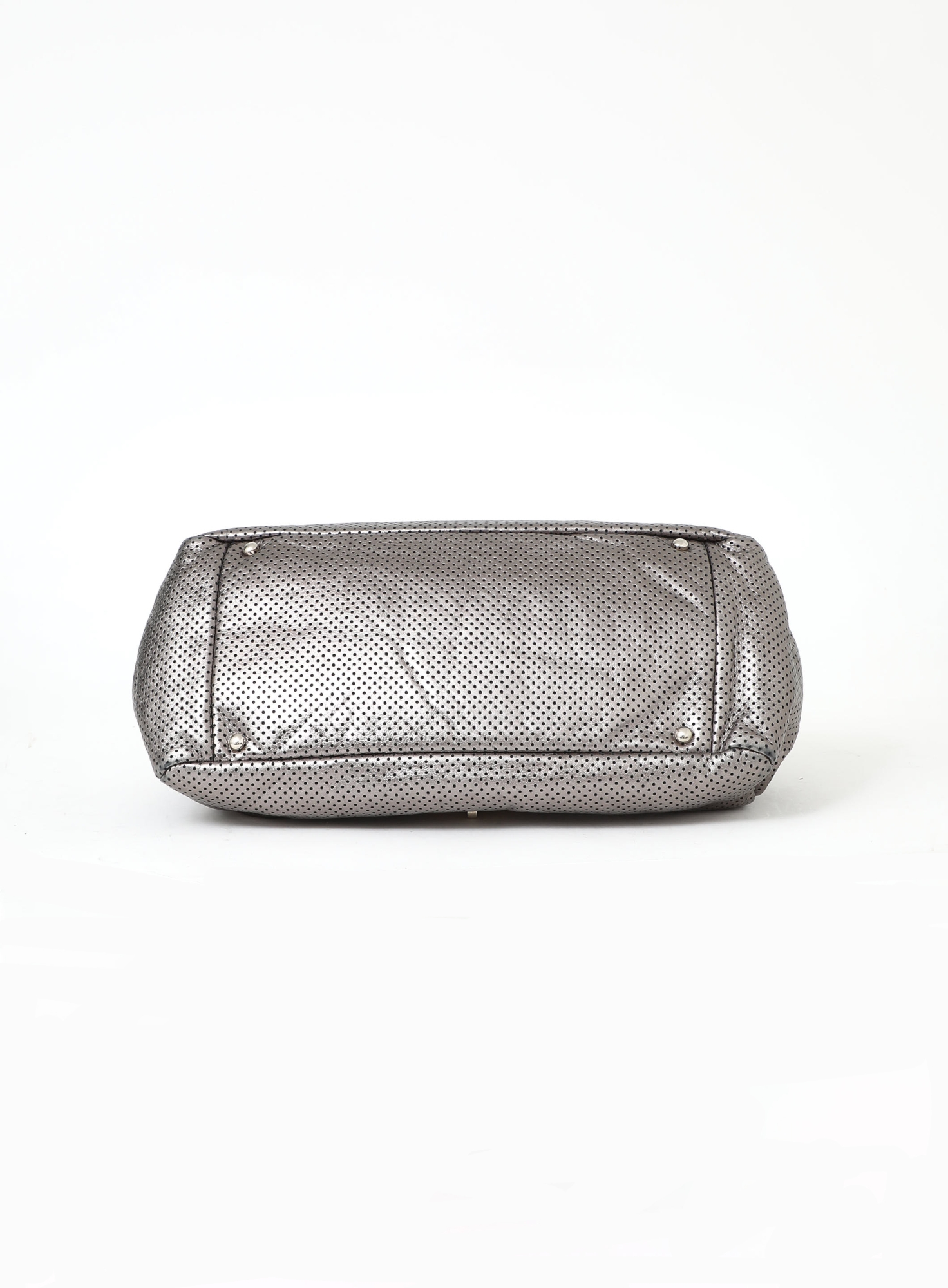 Metallic Perforated 2.55 Jumbo Bag | Authentic & Vintage | ReSee