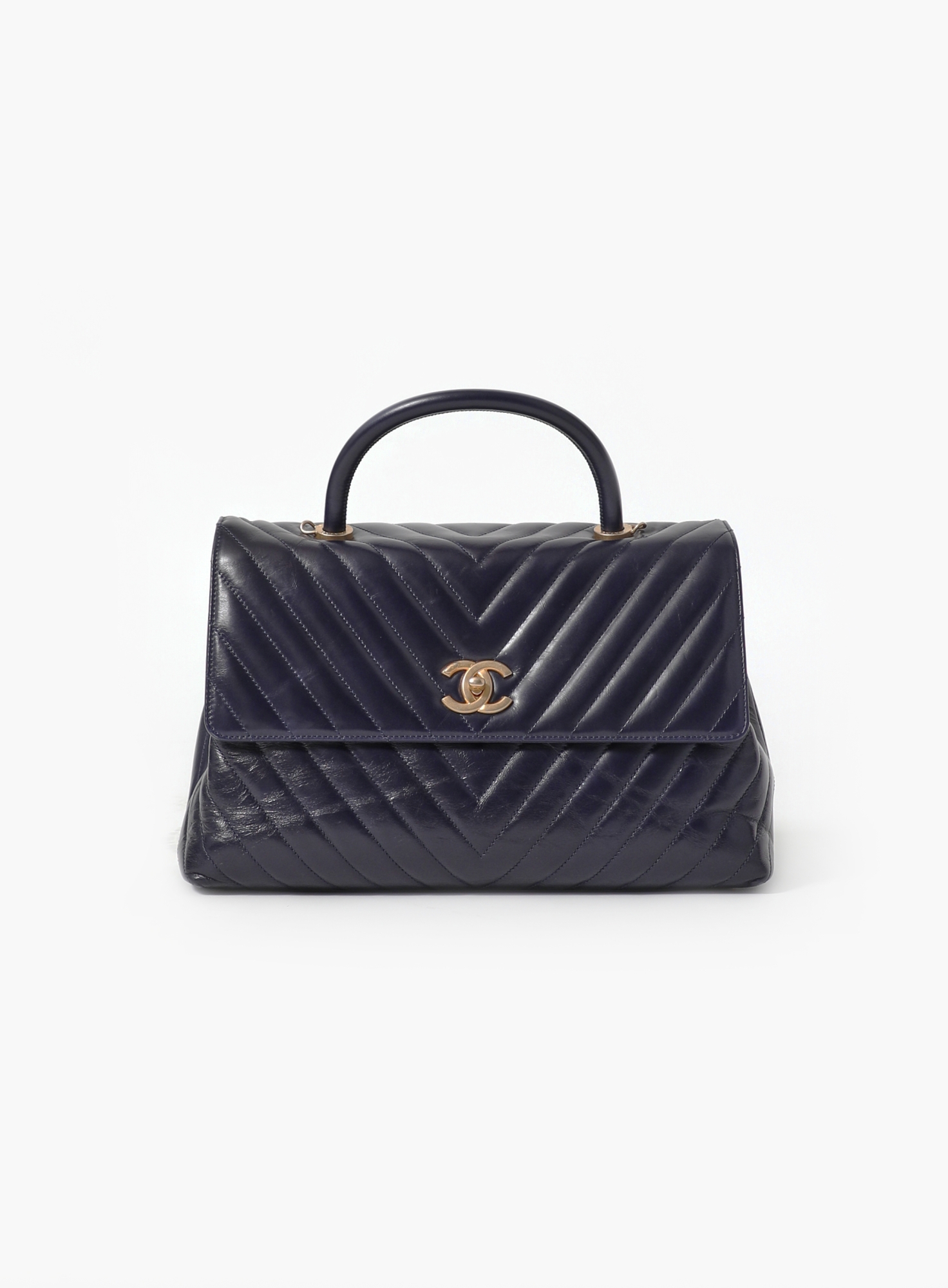 Coco Handle Chevron Flap Bag | Authentic & Vintage | ReSee
