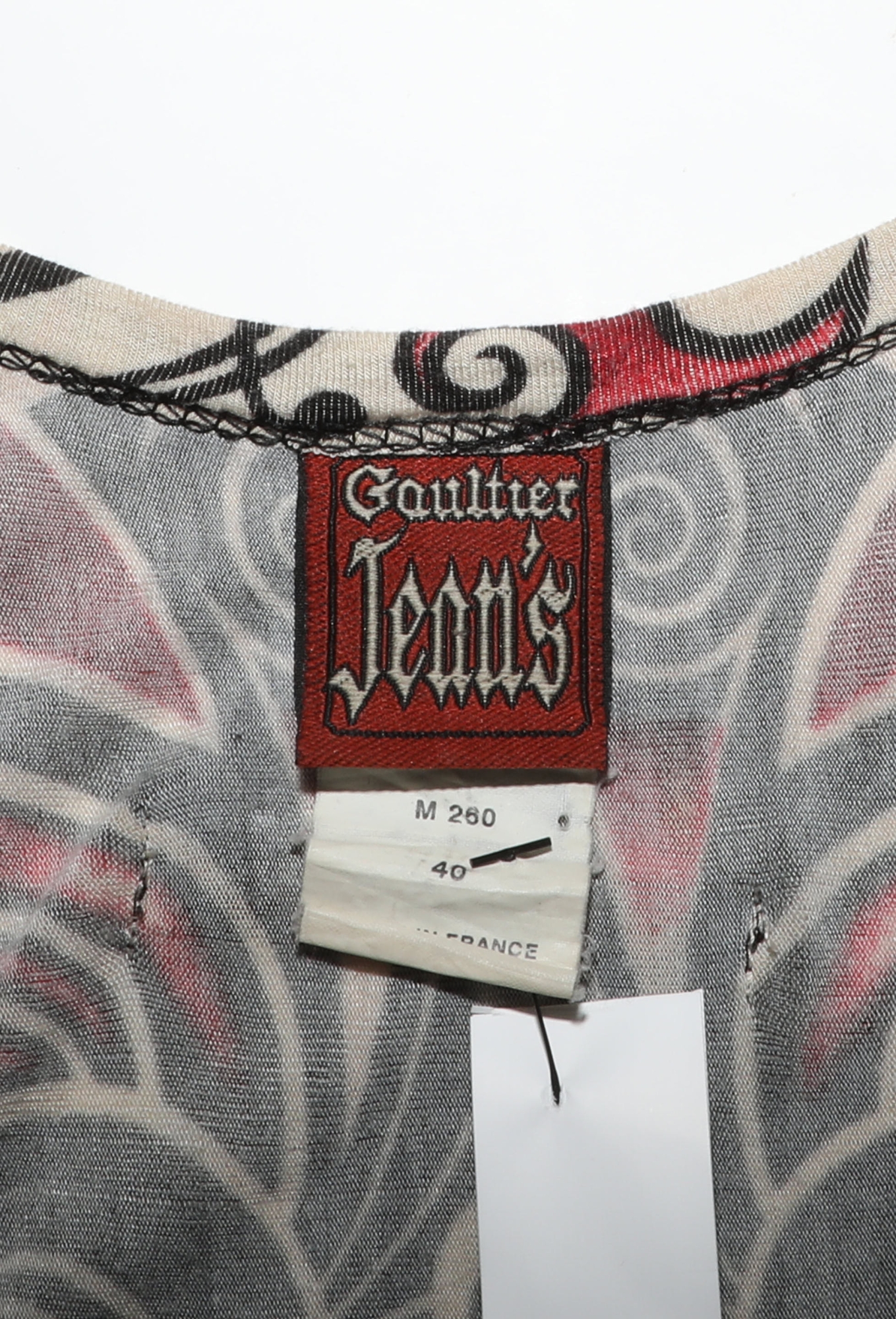 jean paul gaultier tattoo collection printed maxi dress 1996 Jean Paul Gaultier Tribal Tattoo Mesh Maxi Dress